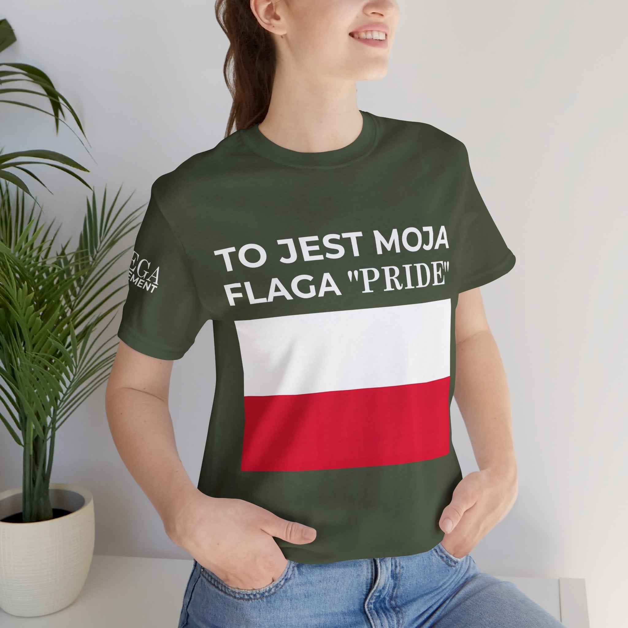 Poland Pride Flag Unisex Tee, Patriotic Pride Shirt, Short Sleeve T-Shirt, Gifts for Allies, Celebratory Apparel, Statement Tee
