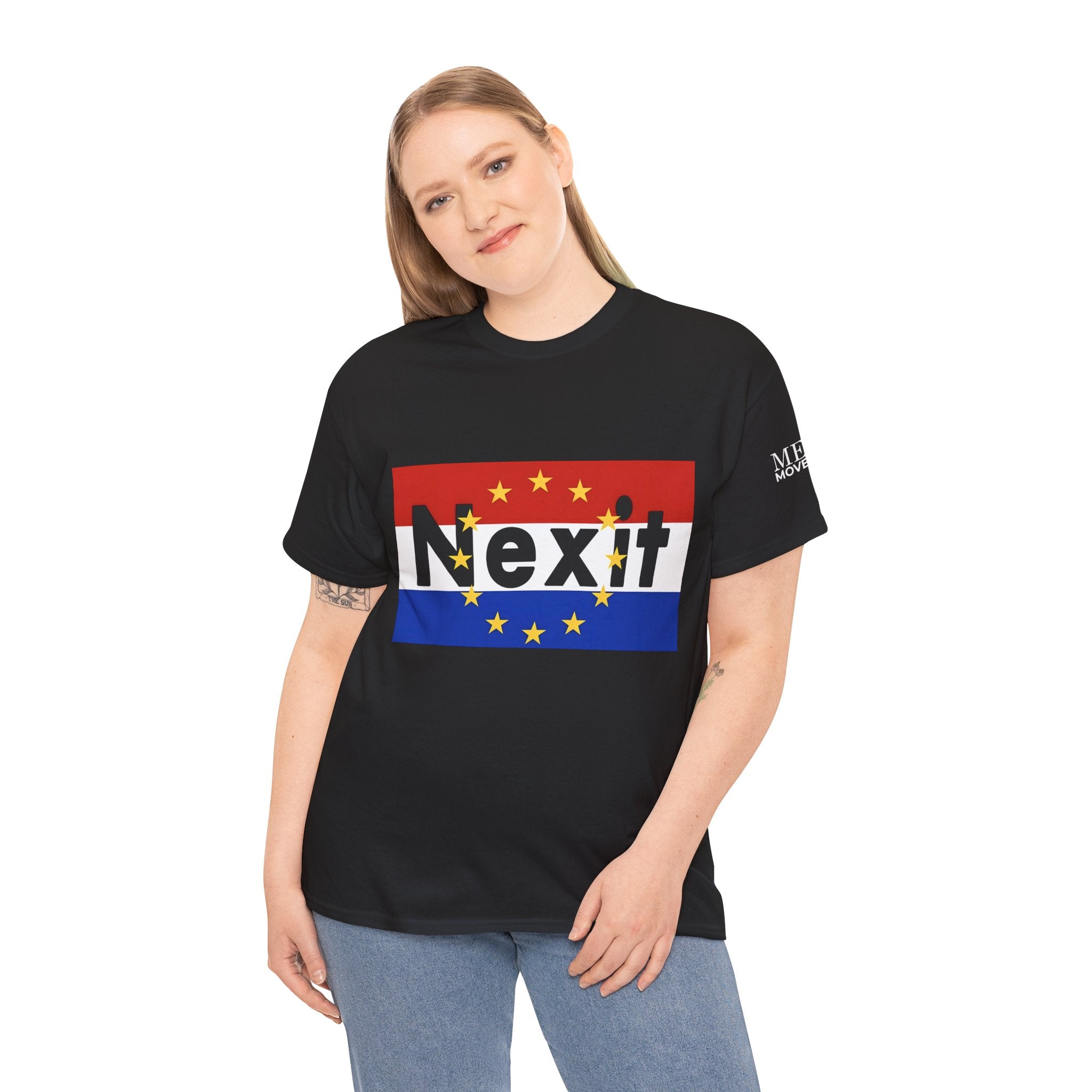 Nexit Unisex Heavy Cotton Tee - Casual Wear, Political Statement, Gift for Activists, Comfortable Everyday Tee - Mega Movement