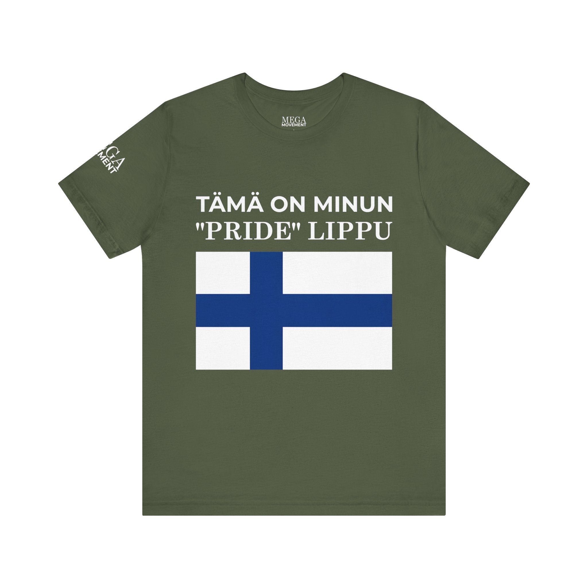 Finland Pride Flag Tee, Unisex Jersey T-Shirt for Patriot Pride, Finnish Pride Apparel, Comfortable Casual Wear, Statement Clothing - Mega Movement