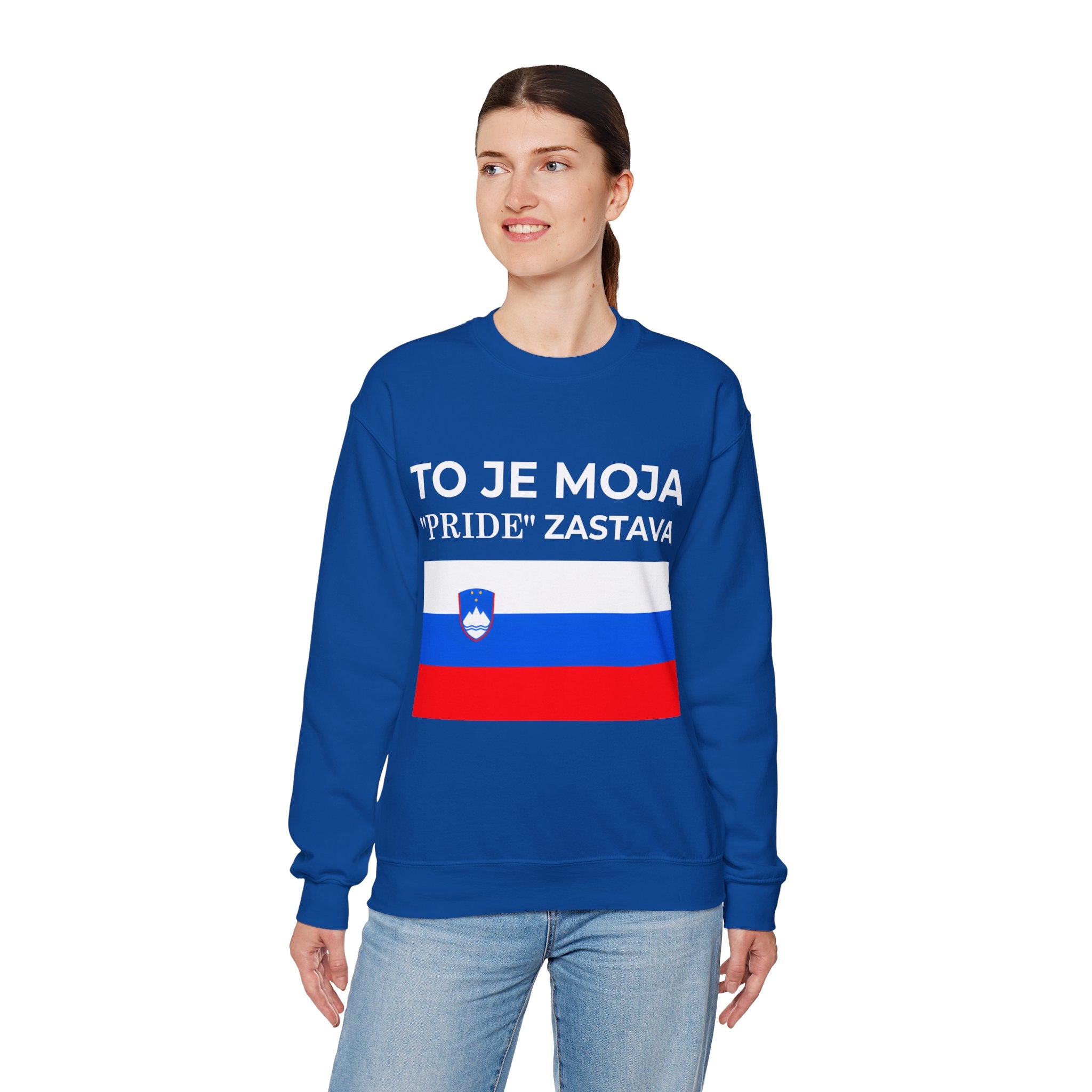 Slovenia Pride Flag Crewneck Sweatshirt, Unisex Sweatshirt, Colorful Pride Celebration - Mega Movement