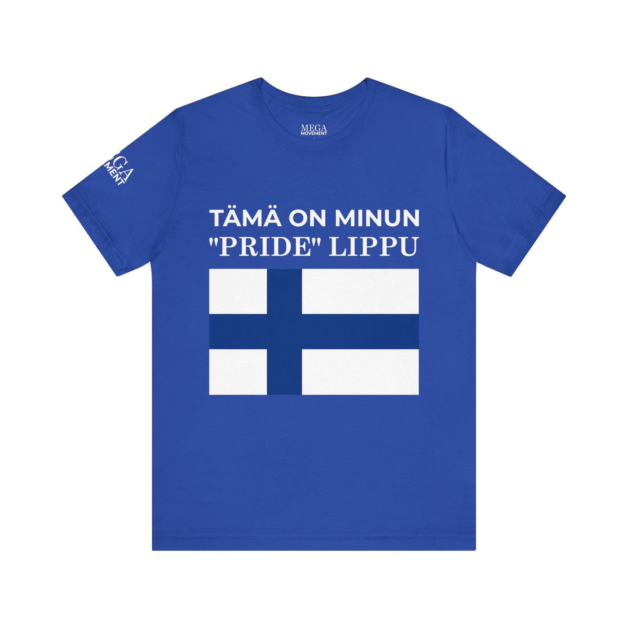 Finland Pride Flag Tee, Unisex Jersey T-Shirt for Patriot Pride, Finnish Pride Apparel, Comfortable Casual Wear, Statement Clothing - Mega Movement