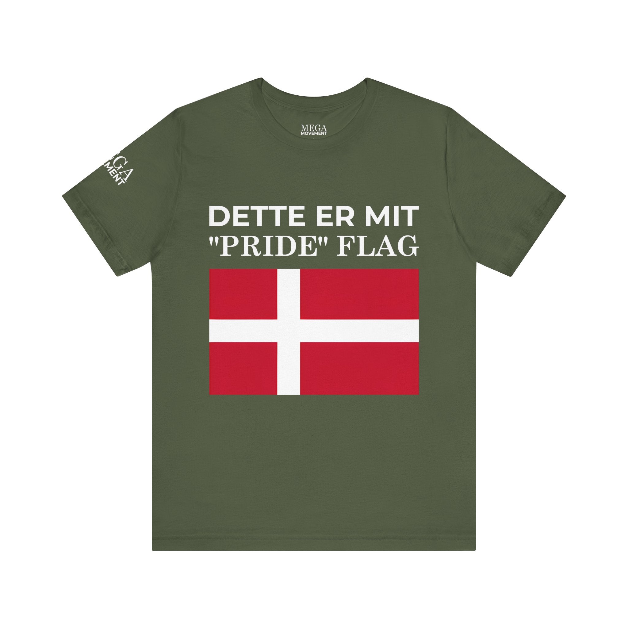Denmark Pride Flag Unisex Tee - Celebrate Every Day, Patriotic Apparel, Gender Neutral Shirt, Casual Wear, Gift for Pride Month - Mega Movement