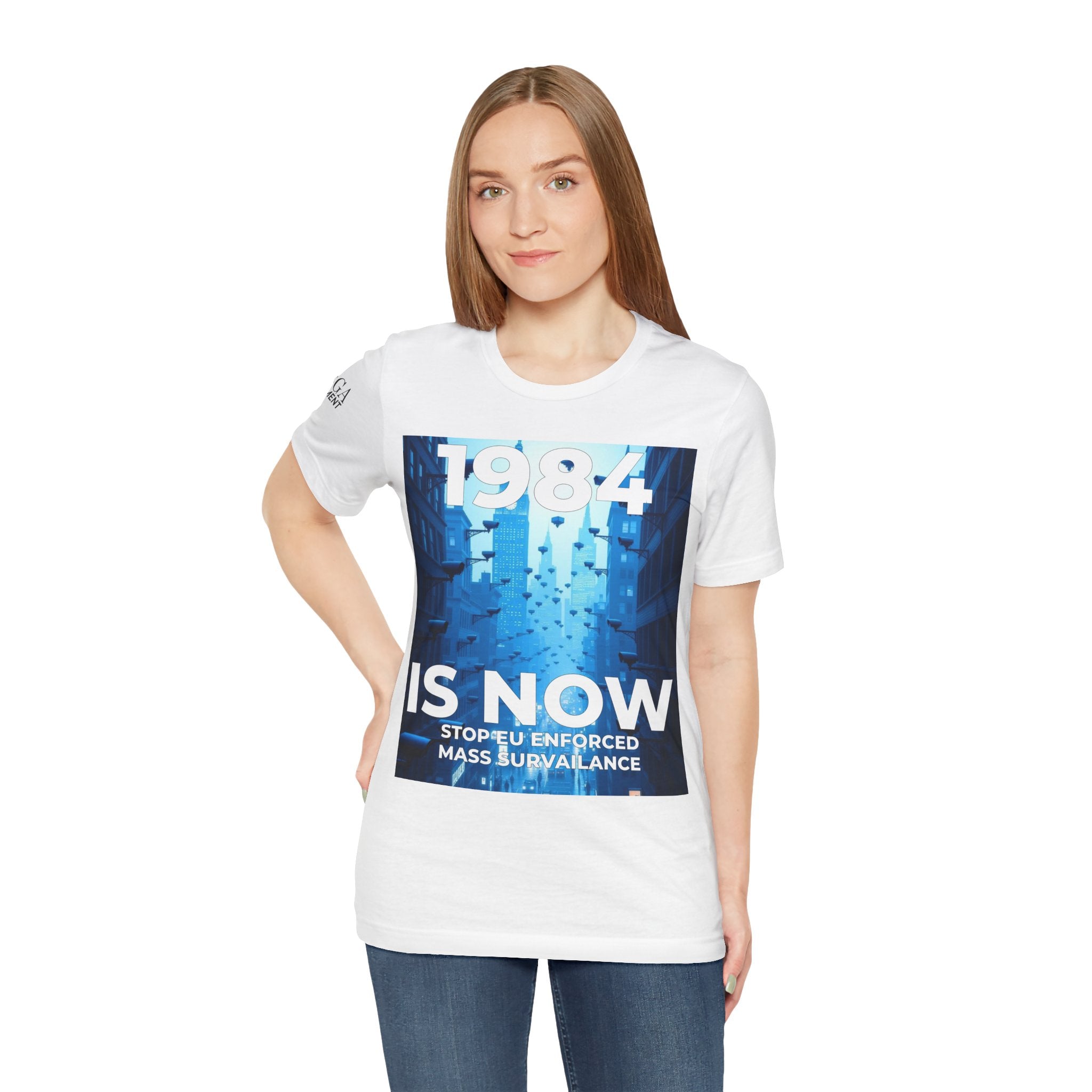 1984 Is Now Unisex Tee, Dystopian Theme Shirt, Statement Tee, Gift for Activists, Casual Everyday Wear, Comfortable Cotton T-Shirt - Mega Movement
