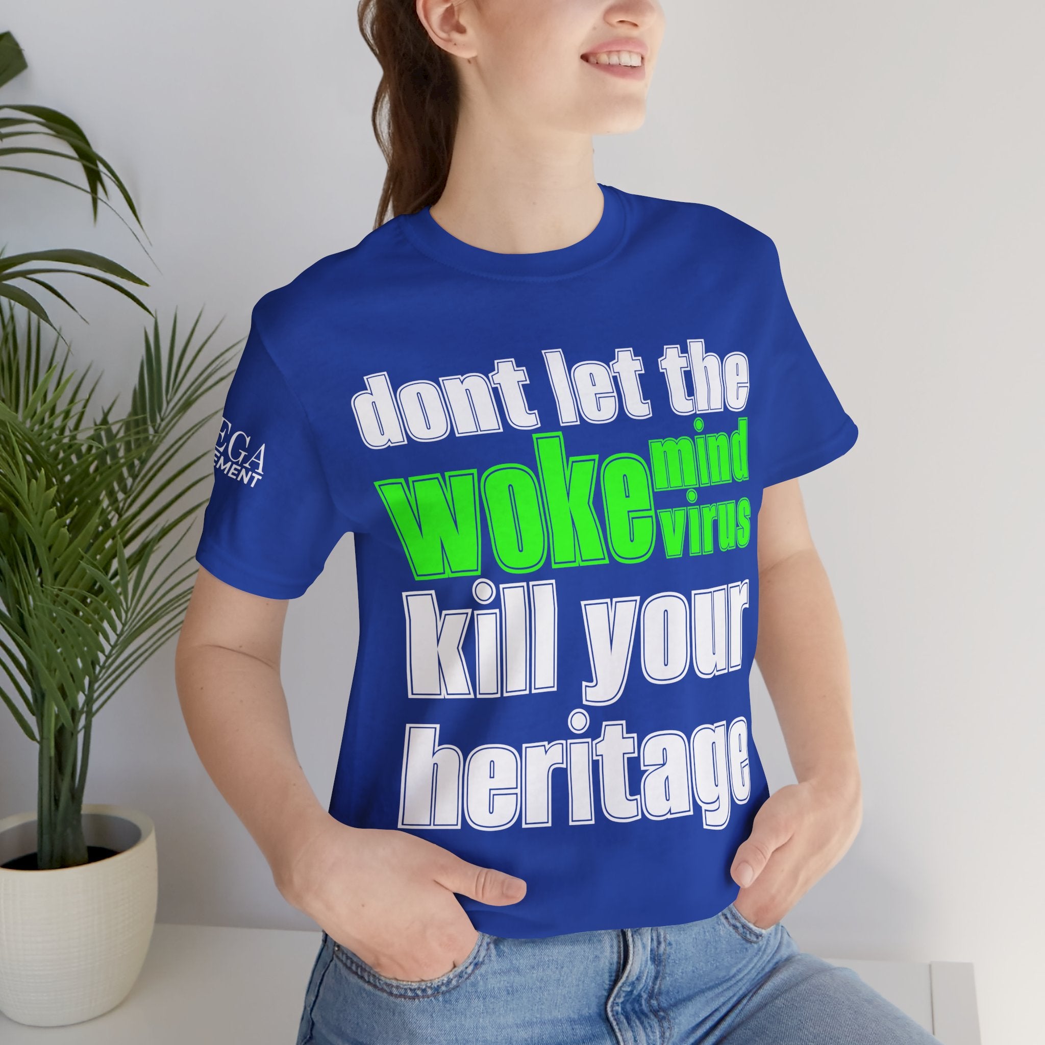 Woke Mind Virus Tee, Unisex Jersey Tee, Funny Statement T-Shirt, Gift for Activists, Casual Wear, Heritage Pride Shirt - Mega Movement