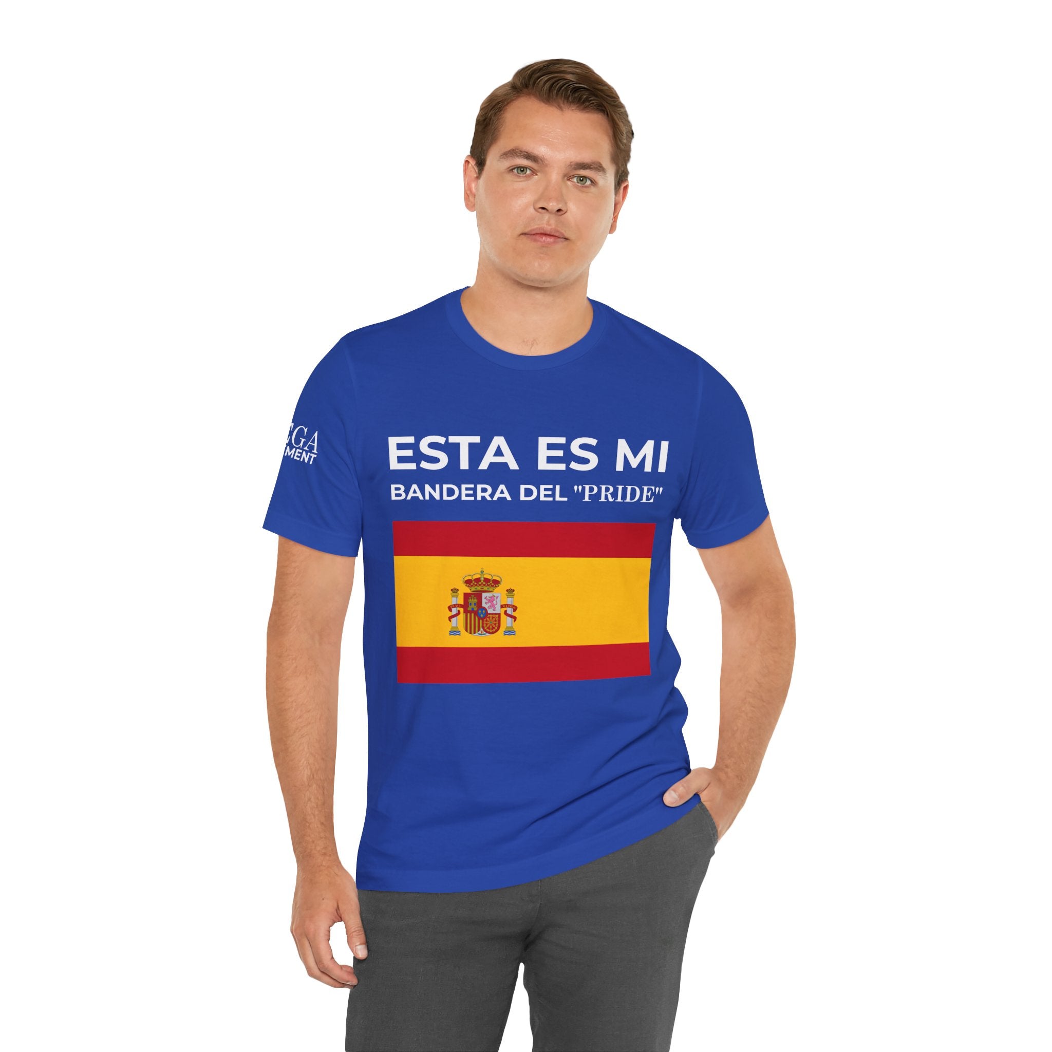 Spanish Pride Flag Tee, Unisex Short Sleeve Shirt, Festival Outfit, Celebration Wear, Casual Tee - Mega Movement