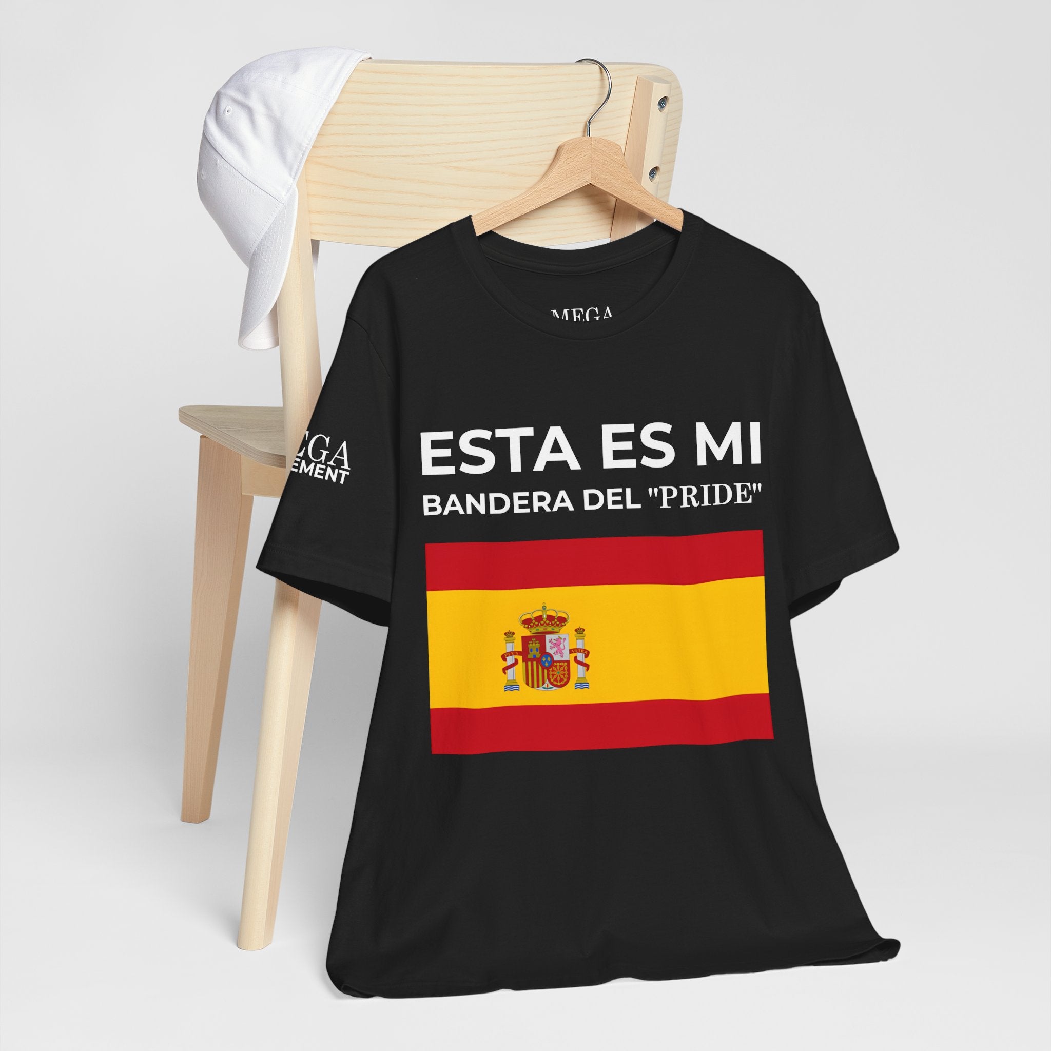 Spanish Pride Flag Tee, Unisex Short Sleeve Shirt, Festival Outfit, Celebration Wear, Casual Tee - Mega Movement