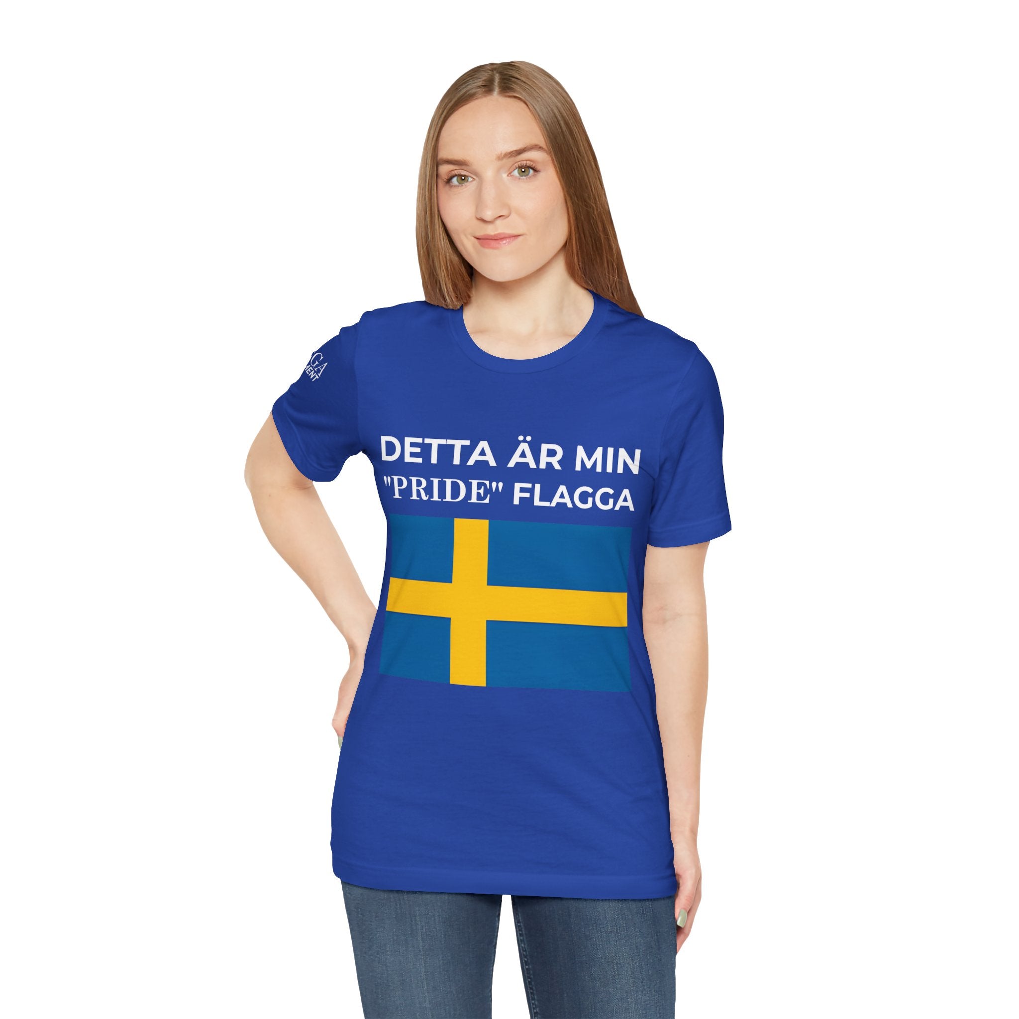 Swedish Flag Unisex Jersey Tee, Casual T-Shirt, Gifts for Sweden Lovers, Summer Style, Travel Apparel, National Day Wear - Mega Movement
