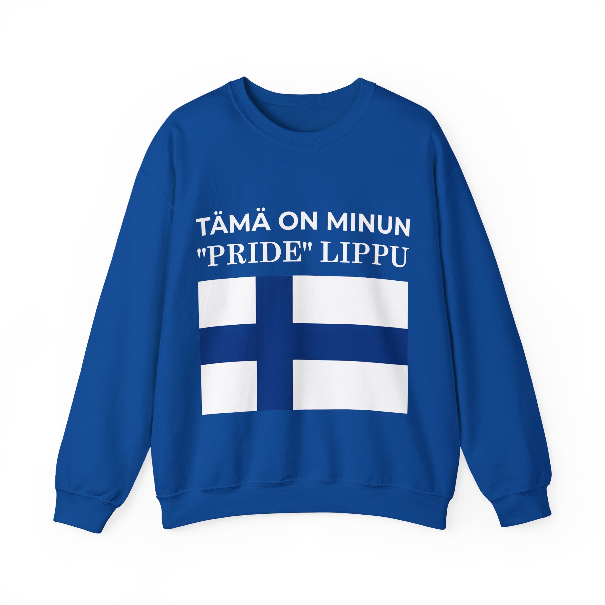 Finnish Pride Crewneck Sweatshirt, Unisex Sweatshirt, Pride Clothing, Comfortable Fashion - Mega Movement