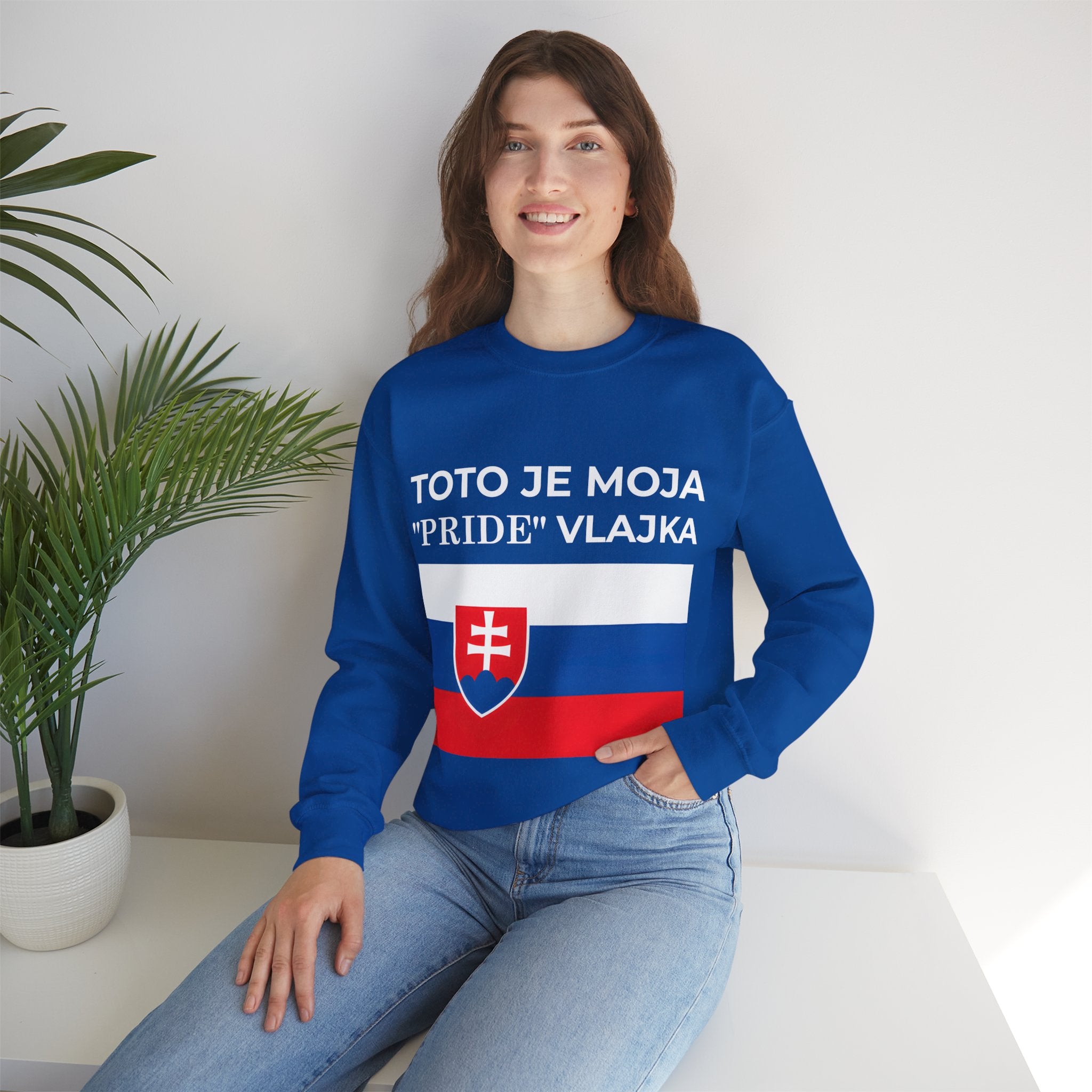 Slovakia Pride Flag Crewneck Sweatshirt, Unisex Sweatshirt, Comfortable Casual Wear - Mega Movement