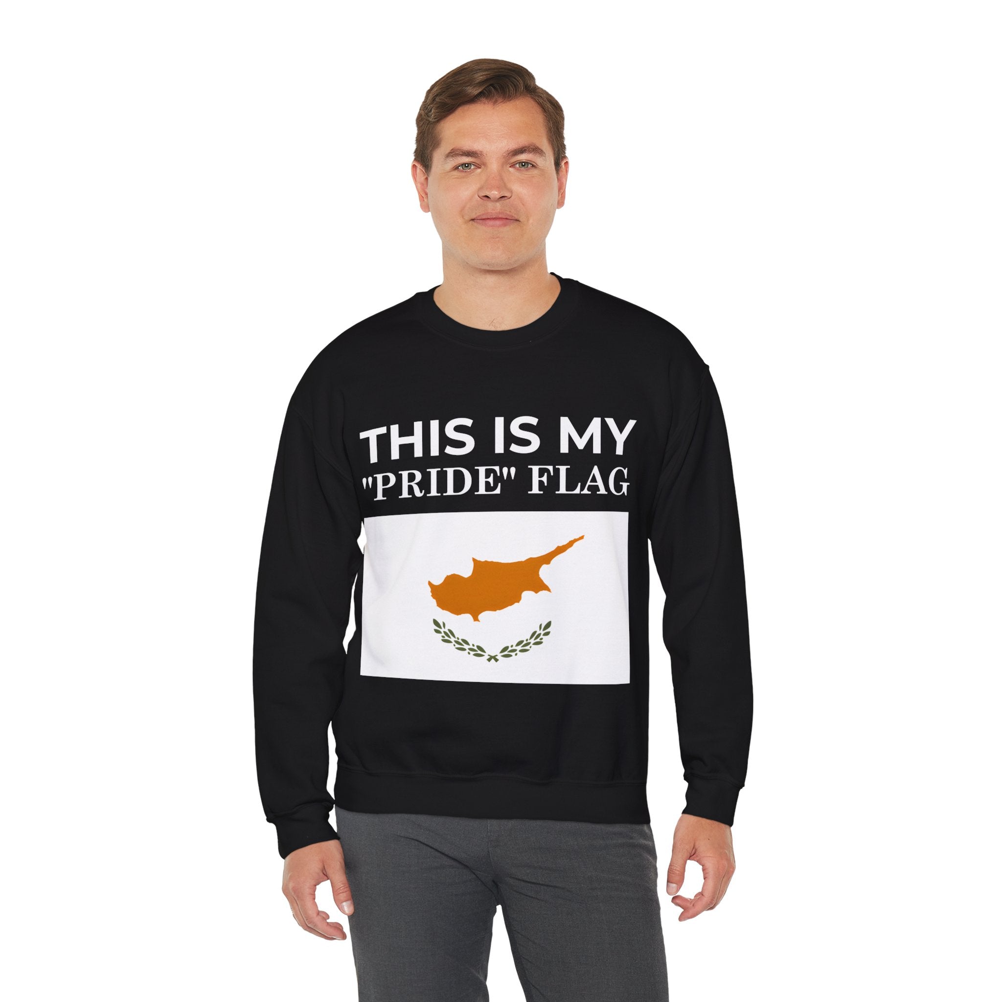 Cyprus Pride Flag Crewneck Sweatshirt | Unisex Sweatshirt | Comfortable Pride Wear | Celebration Merchandise - Mega Movement