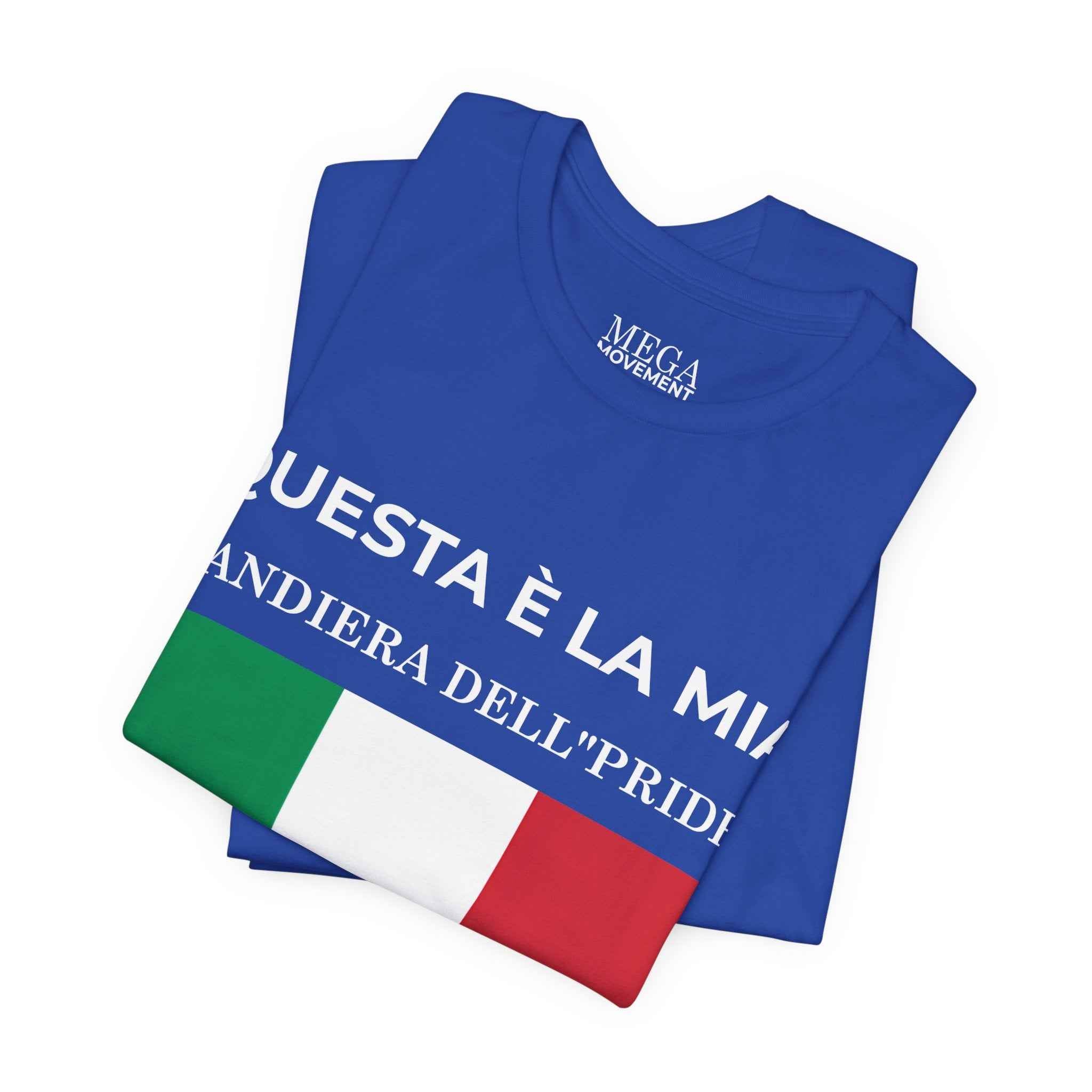 Italian Pride Flag Tee, Unisex Short Sleeve Shirt for Patriots, Patriot Apparel, Casual Wear, Gift Idea