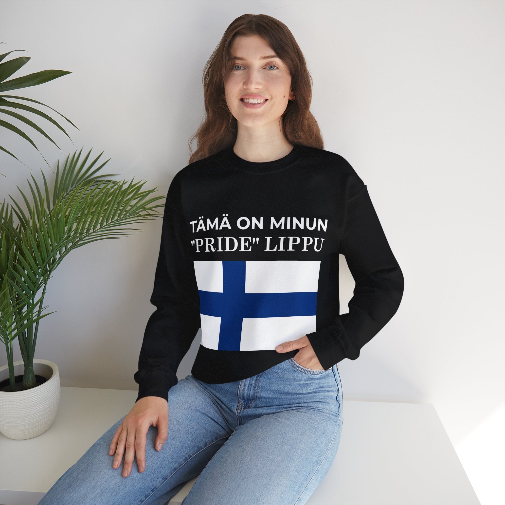 Finnish Pride Crewneck Sweatshirt, Unisex Sweatshirt, Pride Clothing, Comfortable Fashion - Mega Movement