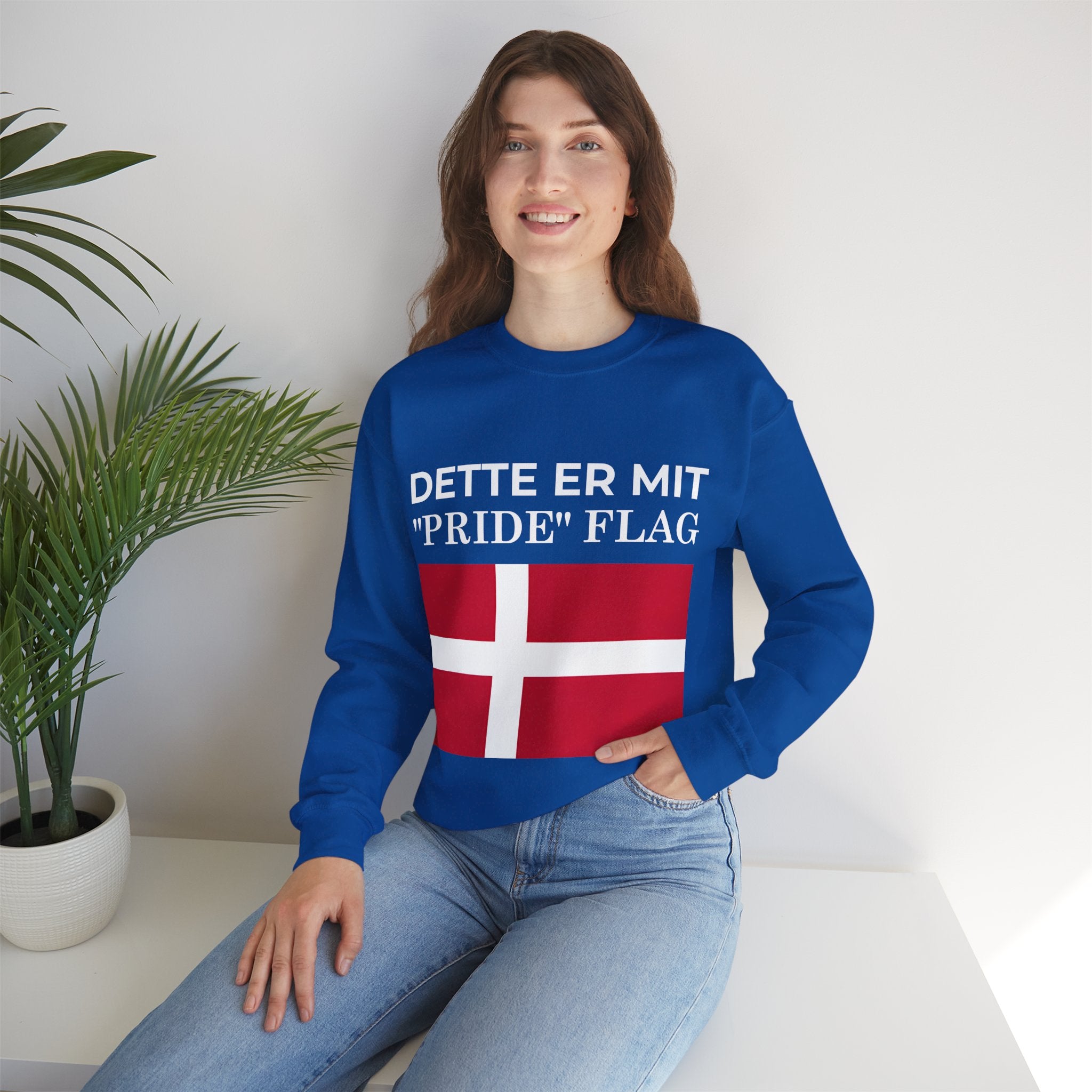 Denmark Pride Flag Crewneck Sweatshirt – Celebrate your heritage, Comfortable Streetwear, Unisex Gift - Mega Movement