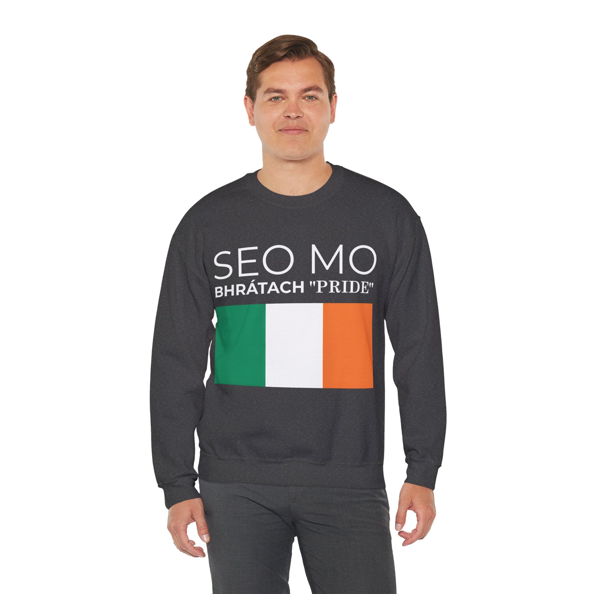 Irish Pride Crewneck Sweatshirt - Irish Flag, Unisex Graphic Pullover, St. Patrick's Day Gift, Comfortable Streetwear - Mega Movement