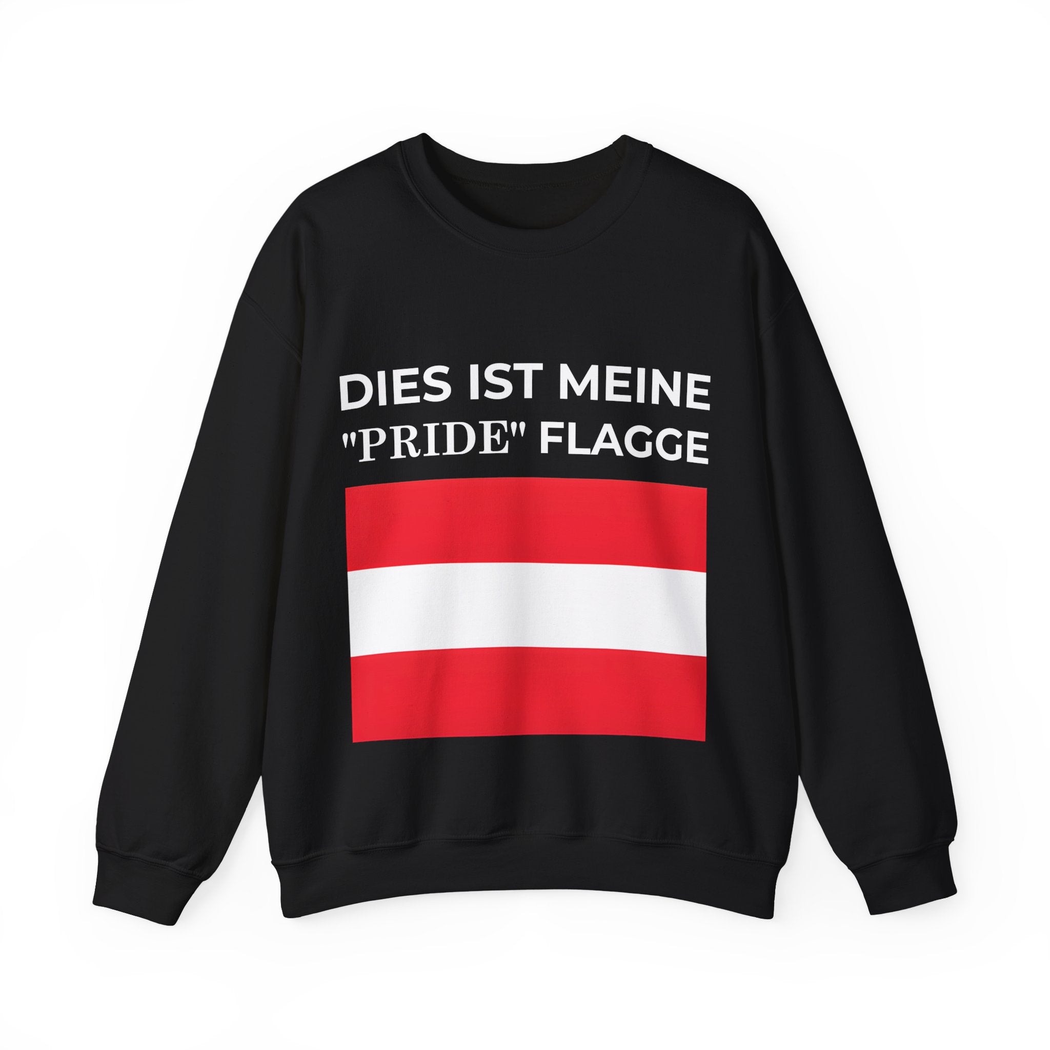 Austrian Pride Flag Crewneck Sweatshirt - Unisex Heavy Blend, Casual Clothing, Statement Sweatshirt - Mega Movement