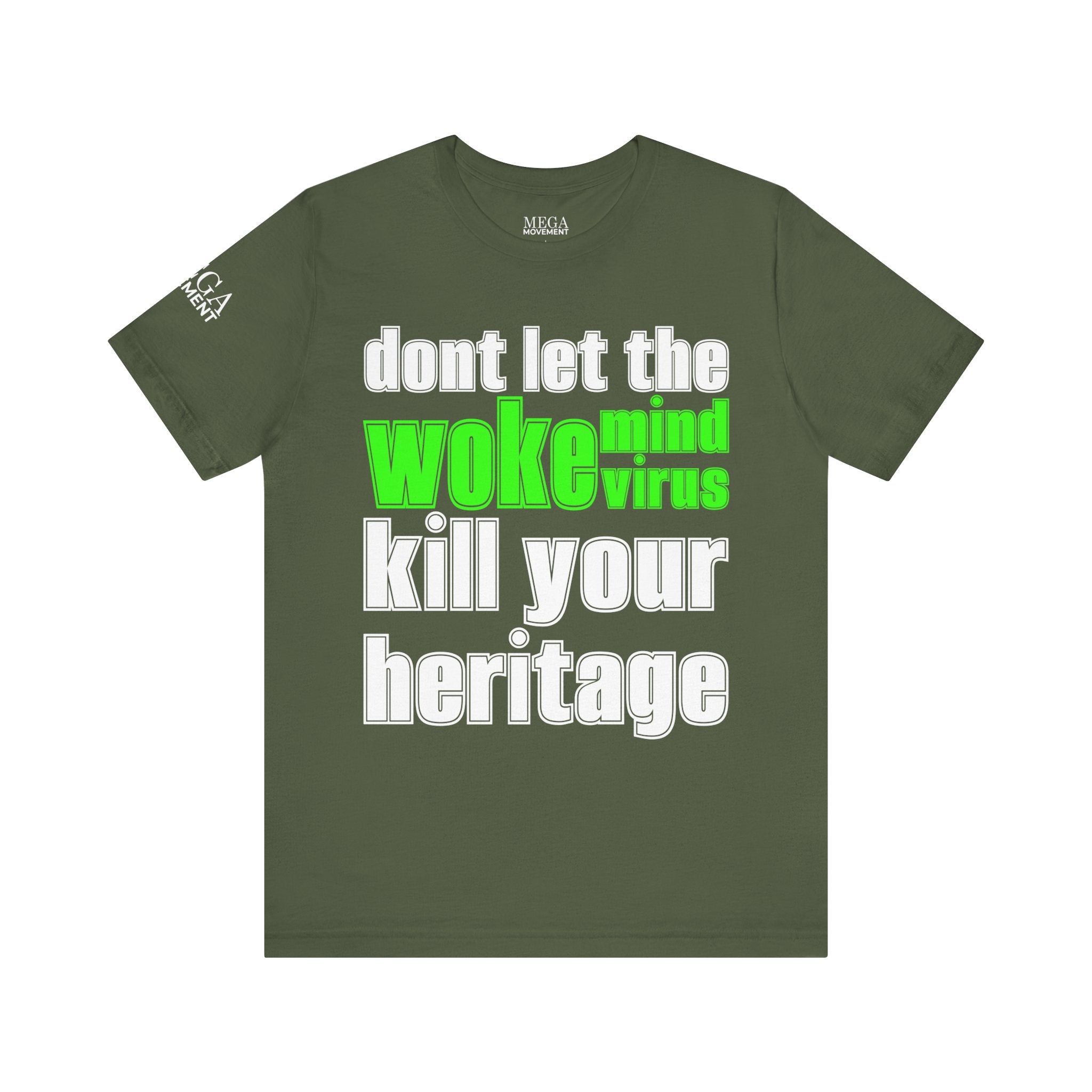 Woke Mind Virus Tee, Unisex Jersey Tee, Funny Statement T-Shirt, Gift for Activists, Casual Wear, Heritage Pride Shirt - Mega Movement