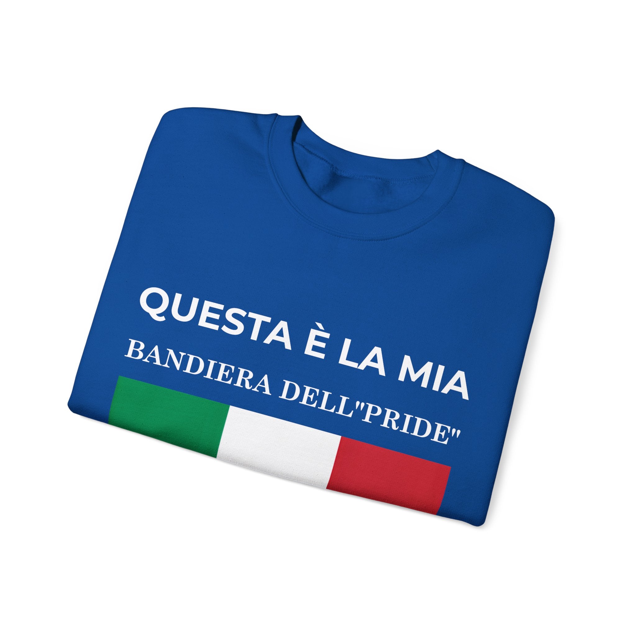 Italian Pride Flag Crewneck Sweatshirt, Comfortable Unisex Sweatshirt, Italian Pride Gift, Casual Everyday Wear - Mega Movement