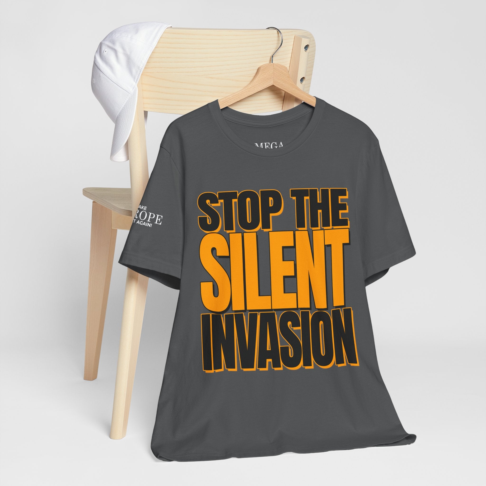 Stop the Silent Invasion Unisex Tee, Awareness Tee, Casual Wear, Protest Shirt, Gift for Activists, Modern Graphic Tee - Mega Movement