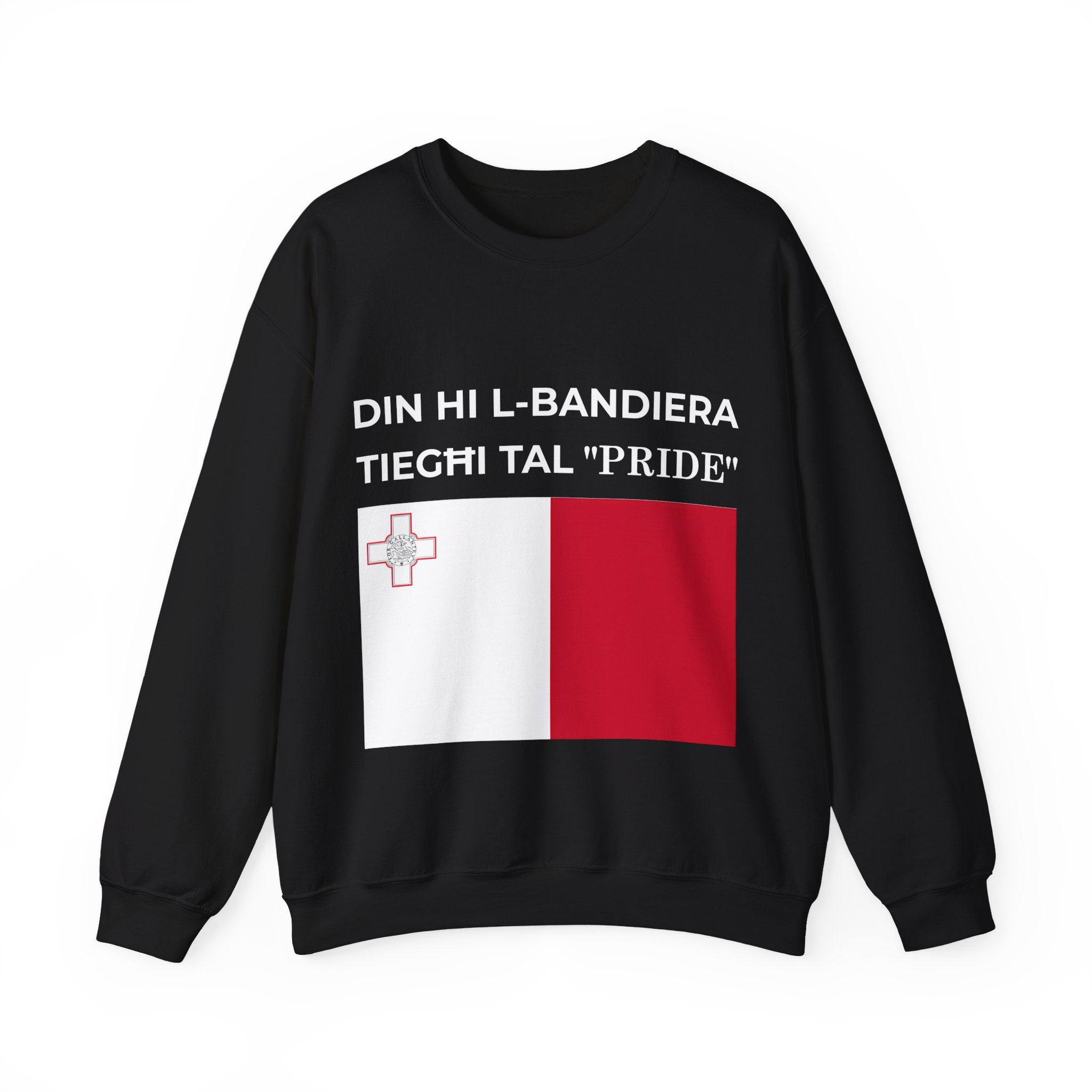 Malta Pride Flag Crewneck Sweatshirt, Unisex Apparel, Festival Clothing, Comfort Wear - Mega Movement