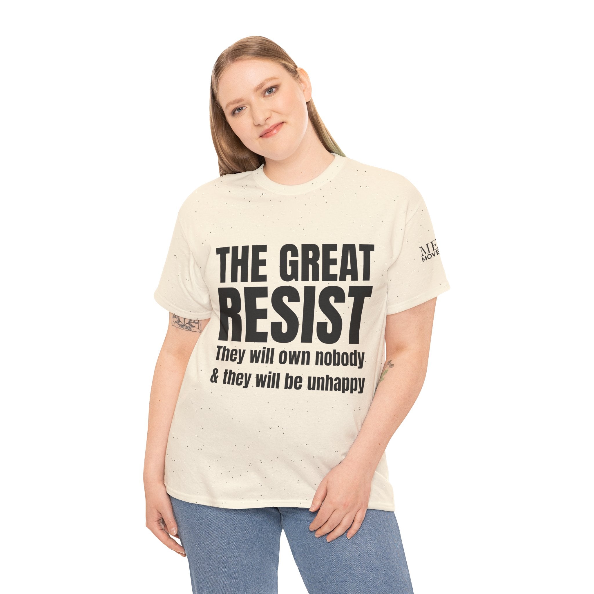 The Great Resist Casual Unisex Heavy Cotton Tee – Stand Against the W.E.F. Agenda - Mega Movement