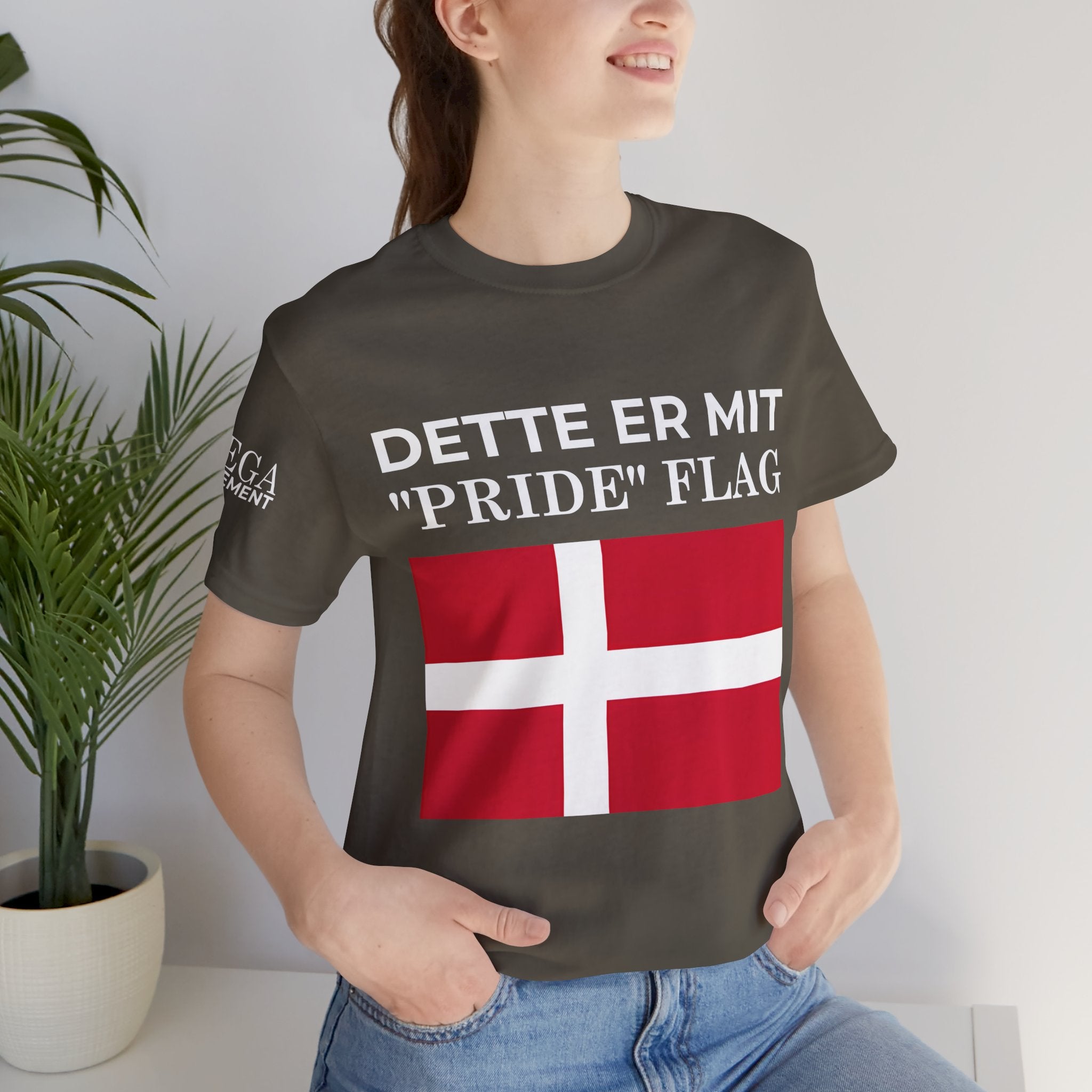 Denmark Pride Flag Unisex Tee - Celebrate Every Day, Patriotic Apparel, Gender Neutral Shirt, Casual Wear, Gift for Pride Month - Mega Movement