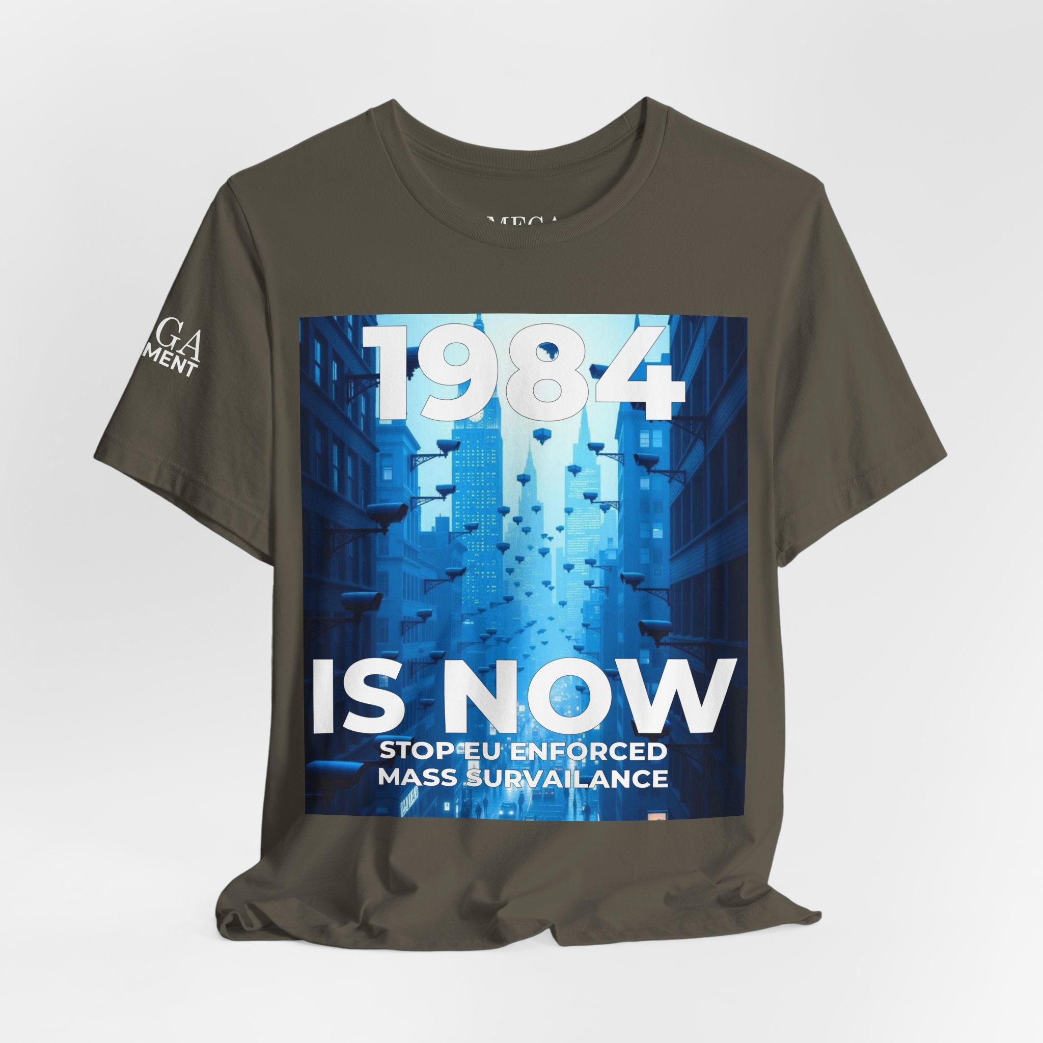 Dystopian Theme Shirt, Statement Tee, Gift for Activists, Casual Everyday Wear - Mega Movement