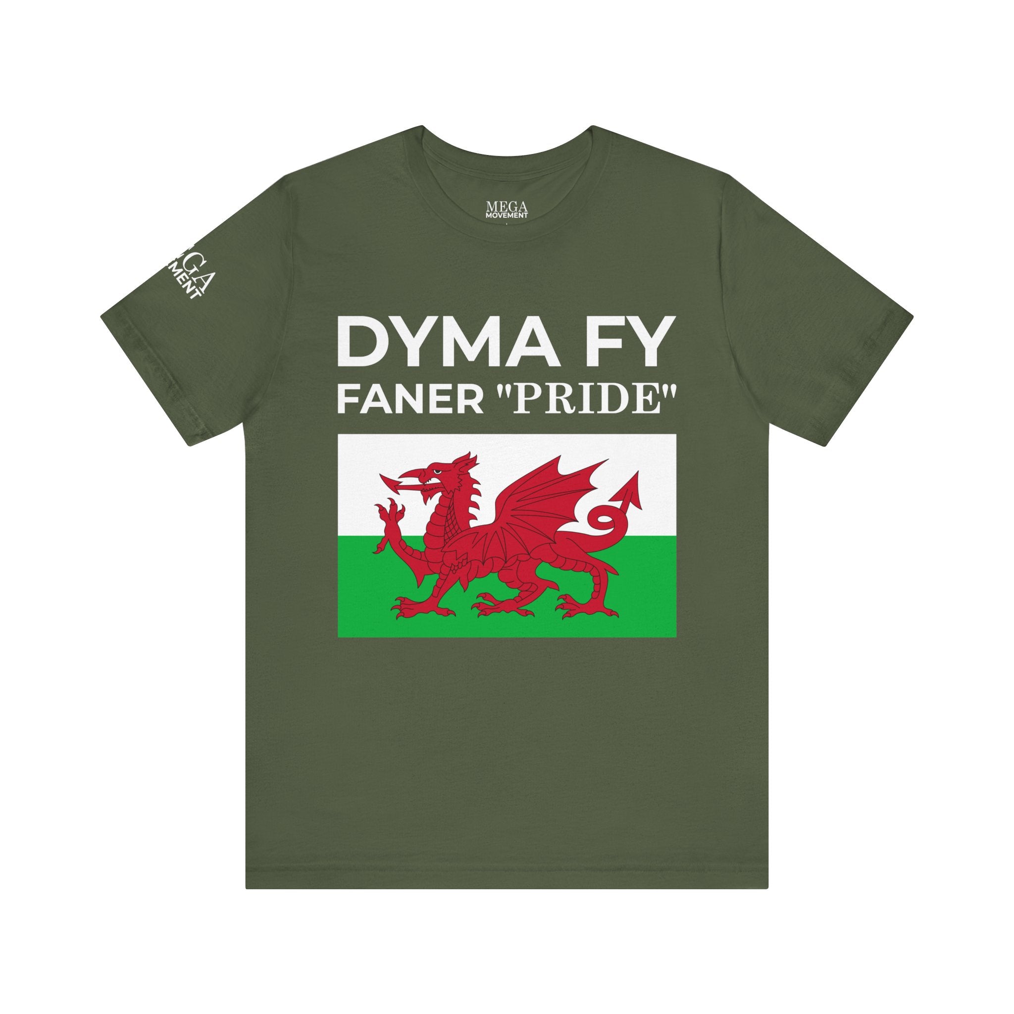 Welsh Pride Unisex Tee, Comfortable Graphic T-shirt, Casual Wear, Gift for Dragon Lovers, Birthday Present, St. David's Day Top - Mega Movement