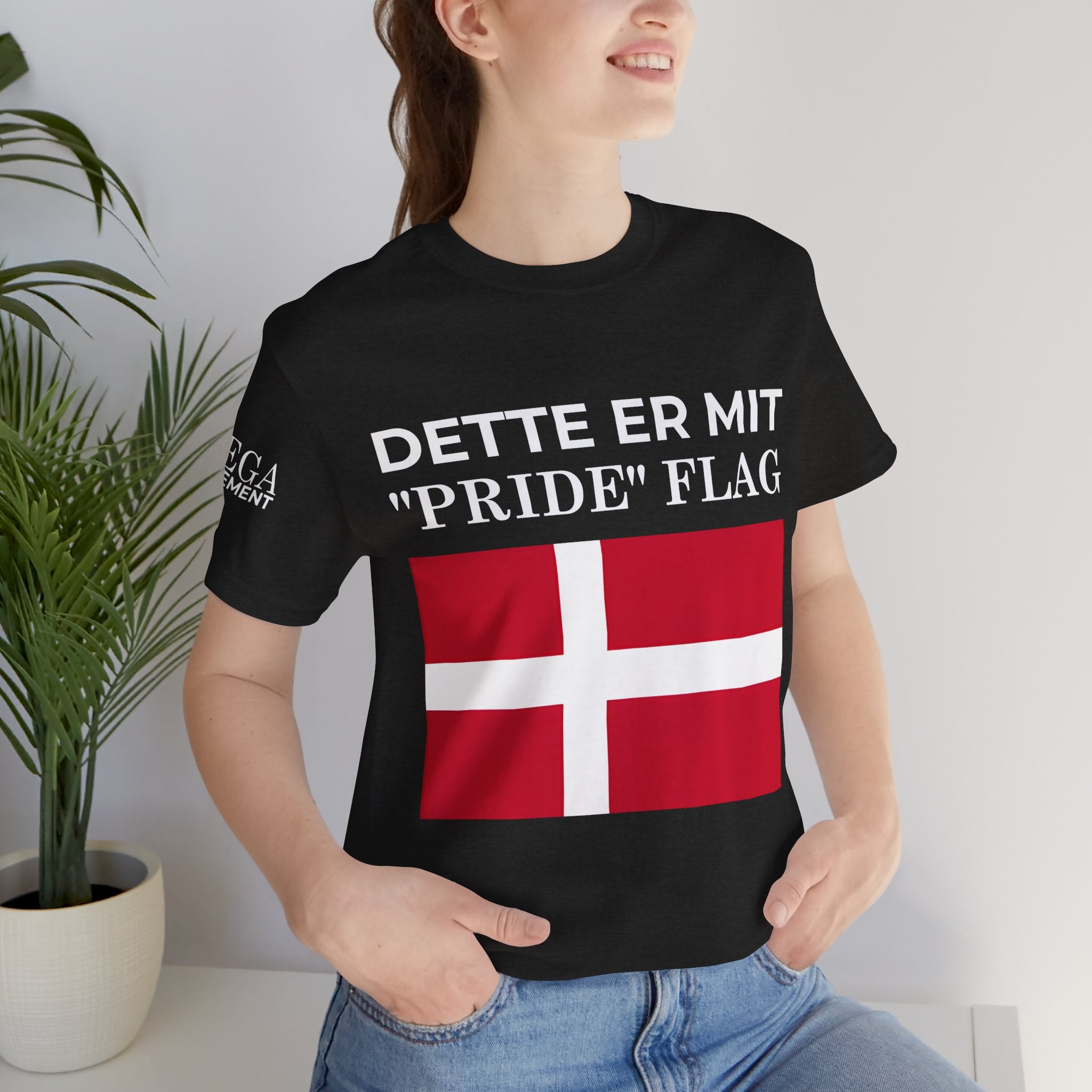 Denmark Pride Flag Unisex Tee - Celebrate Every Day, Patriotic Apparel, Gender Neutral Shirt, Casual Wear, Gift for Pride Month - Mega Movement