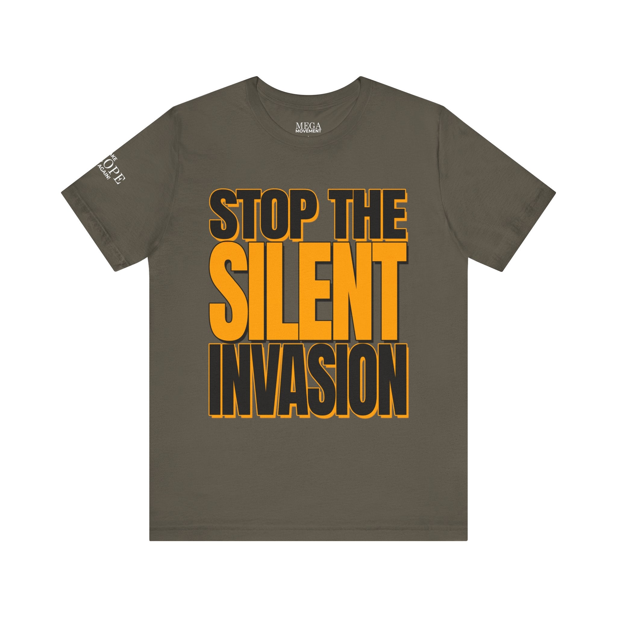 Stop the Silent Invasion Unisex Tee, Awareness Tee, Casual Wear, Protest Shirt, Gift for Activists, Modern Graphic Tee - Mega Movement