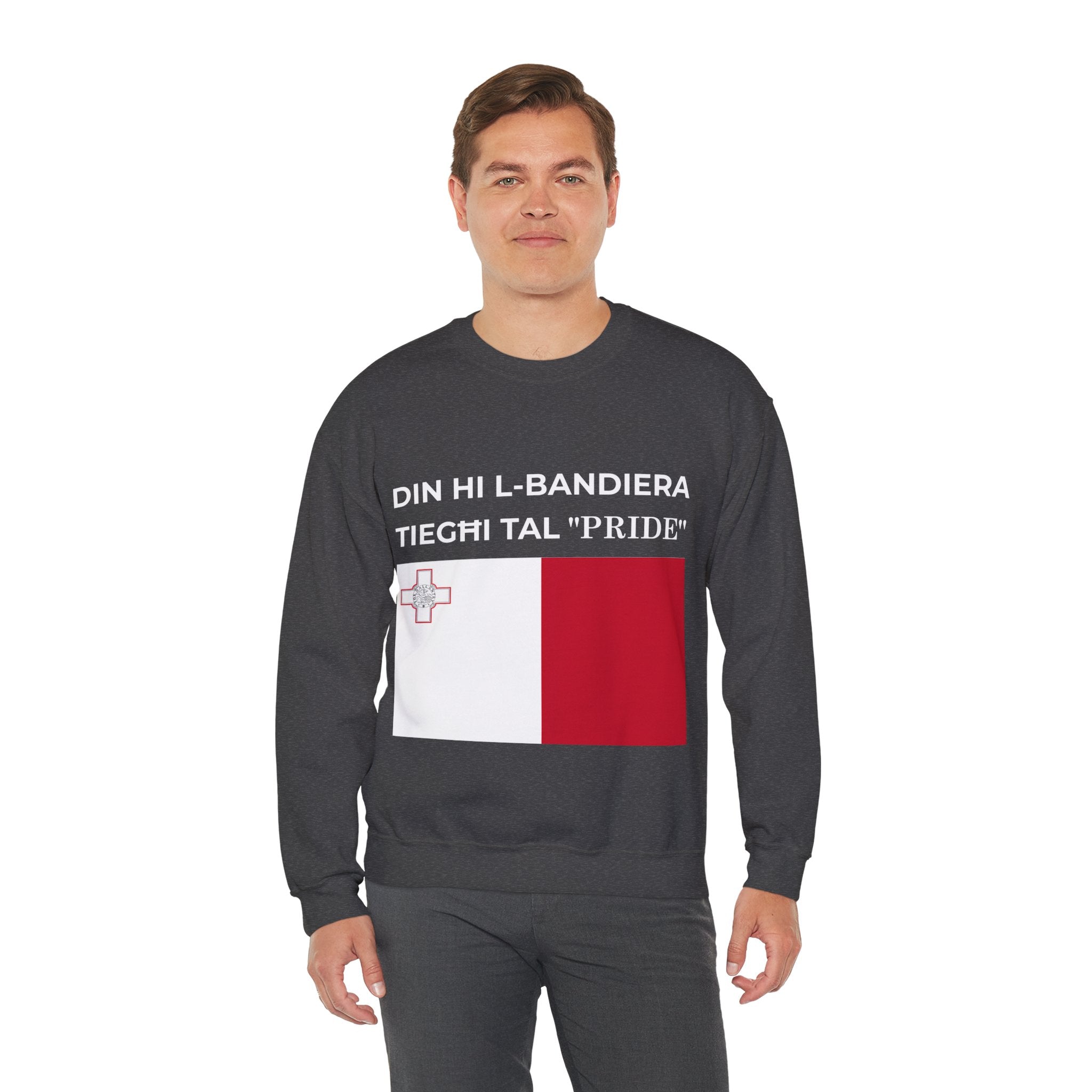Malta Pride Flag Crewneck Sweatshirt, Unisex Apparel, Festival Clothing, Comfort Wear - Mega Movement