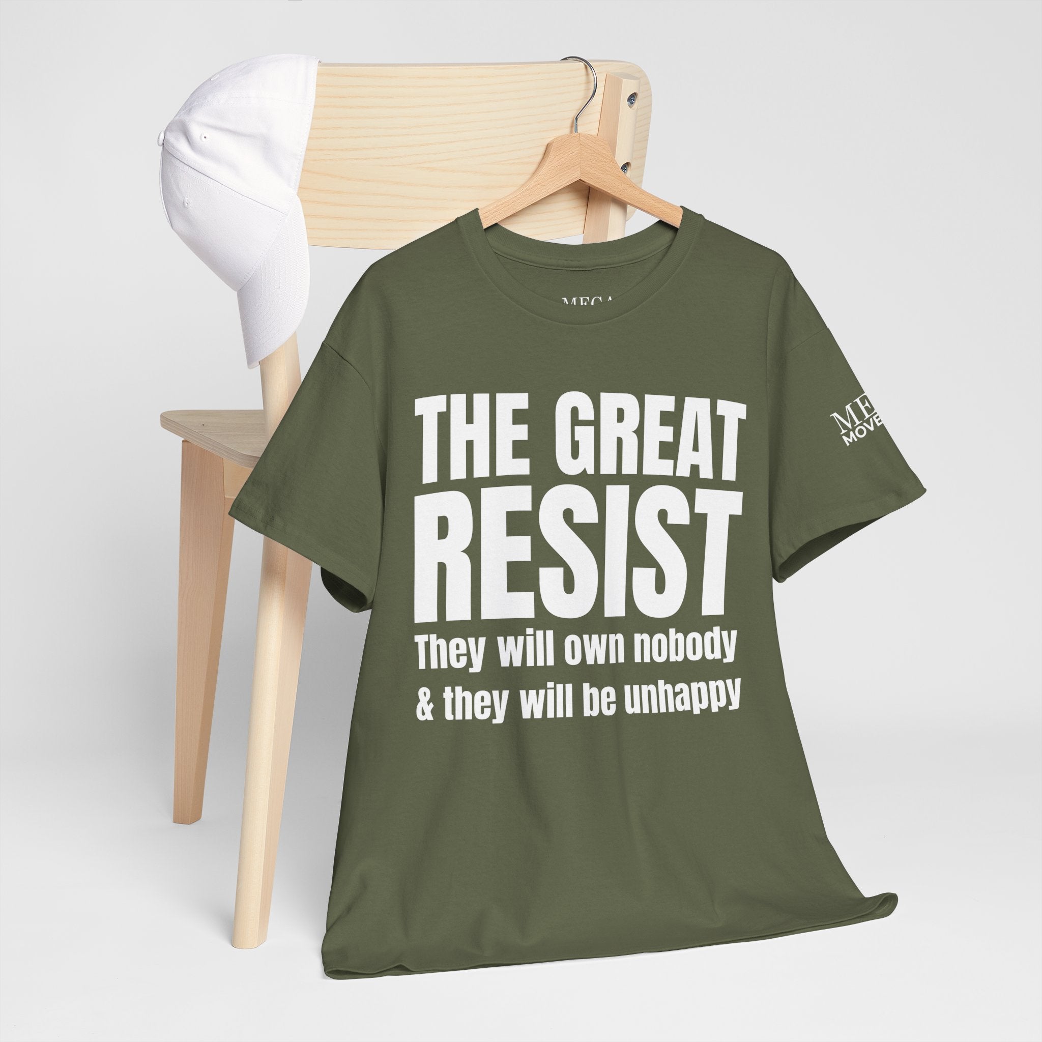 The Great Resist Casual Unisex Heavy Cotton Tee – Stand Against the W.E.F. Agenda - Mega Movement