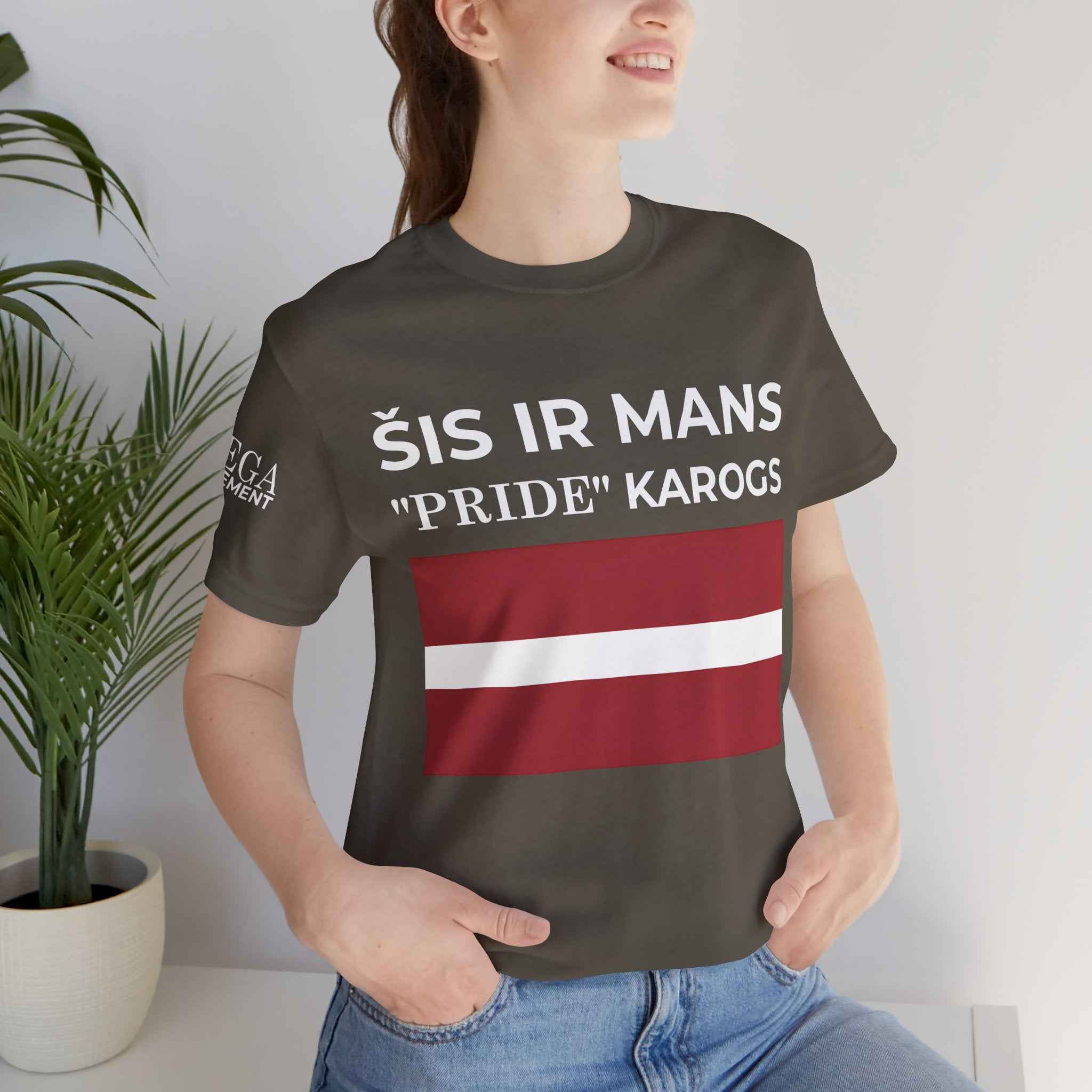 Latvia Pride Flag Unisex Tee, Patriotic Apparel, Pride T-Shirt, Statement Tee, Festival Wear, Gift for Allies, Black Short Sleeve Shirt