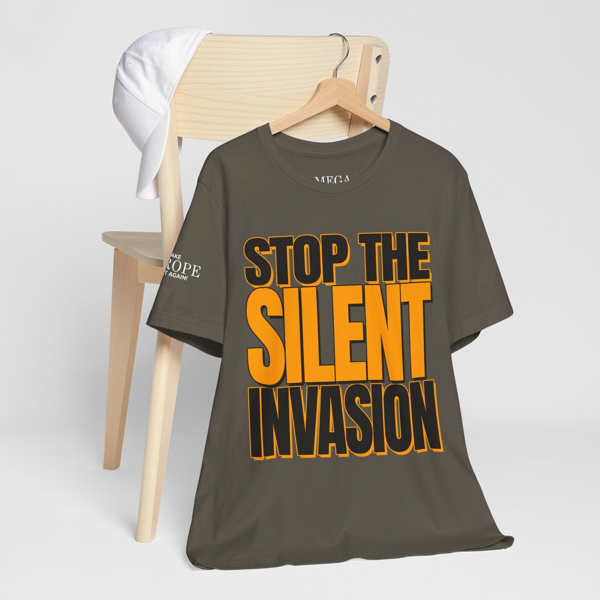 Stop the Silent Invasion Unisex Tee, Awareness Tee, Casual Wear, Protest Shirt, Gift for Activists, Modern Graphic Tee - Mega Movement