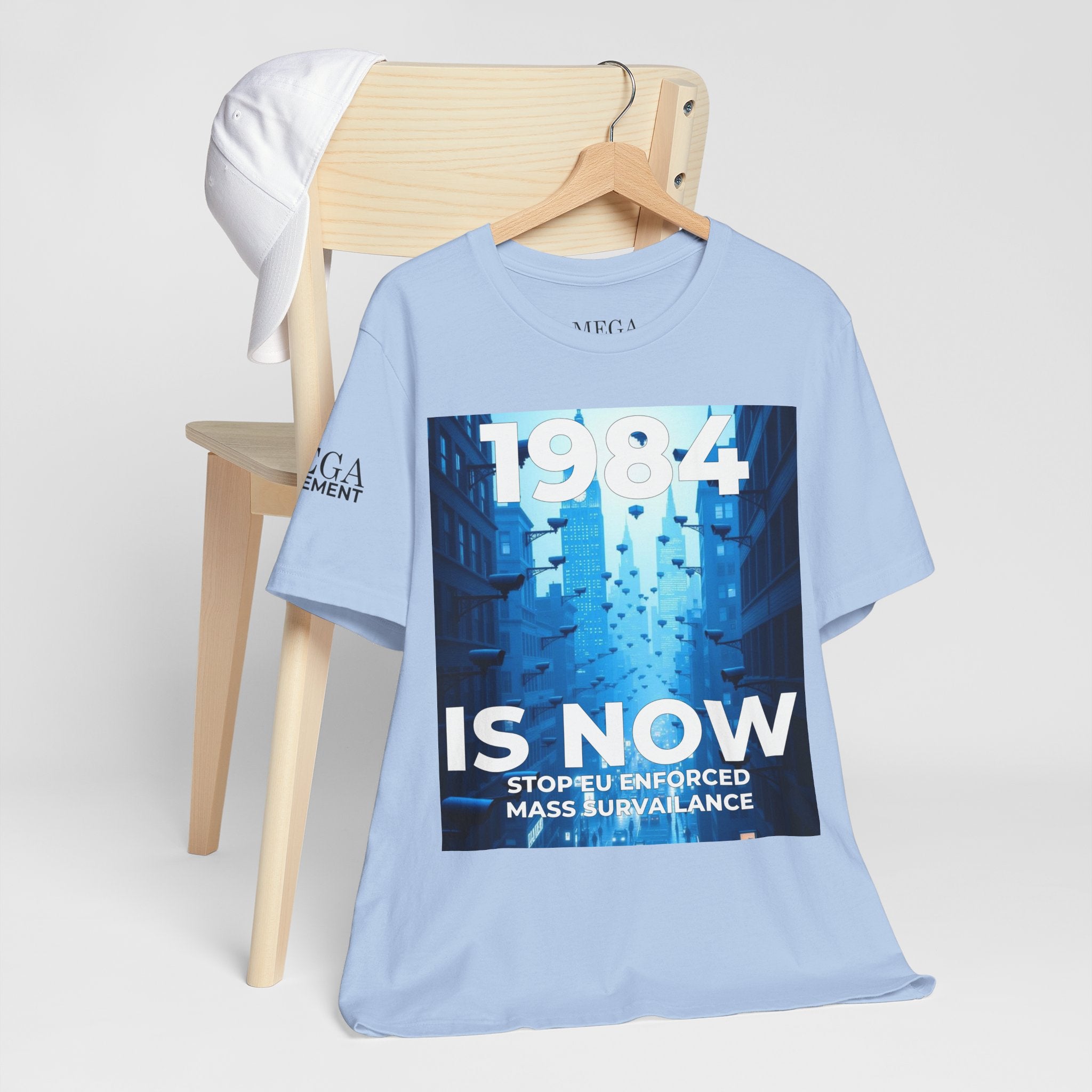 1984 Is Now Unisex Tee, Dystopian Theme Shirt, Statement Tee, Gift for Activists, Casual Everyday Wear, Comfortable Cotton T-Shirt - Mega Movement