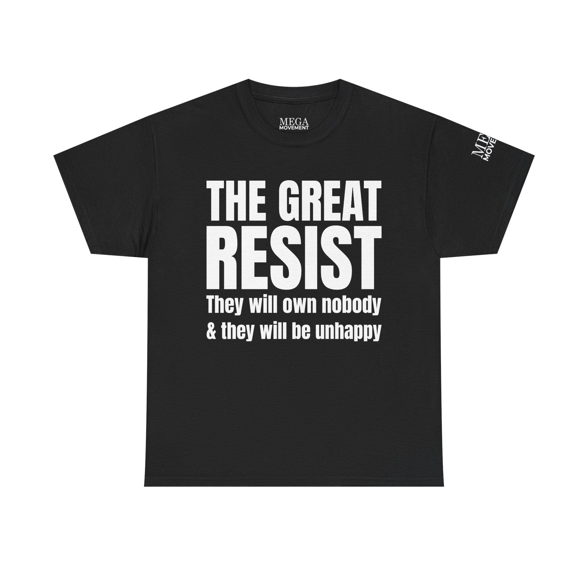 The Great Resist Casual Unisex Heavy Cotton Tee – Stand Against the W.E.F. Agenda - Mega Movement