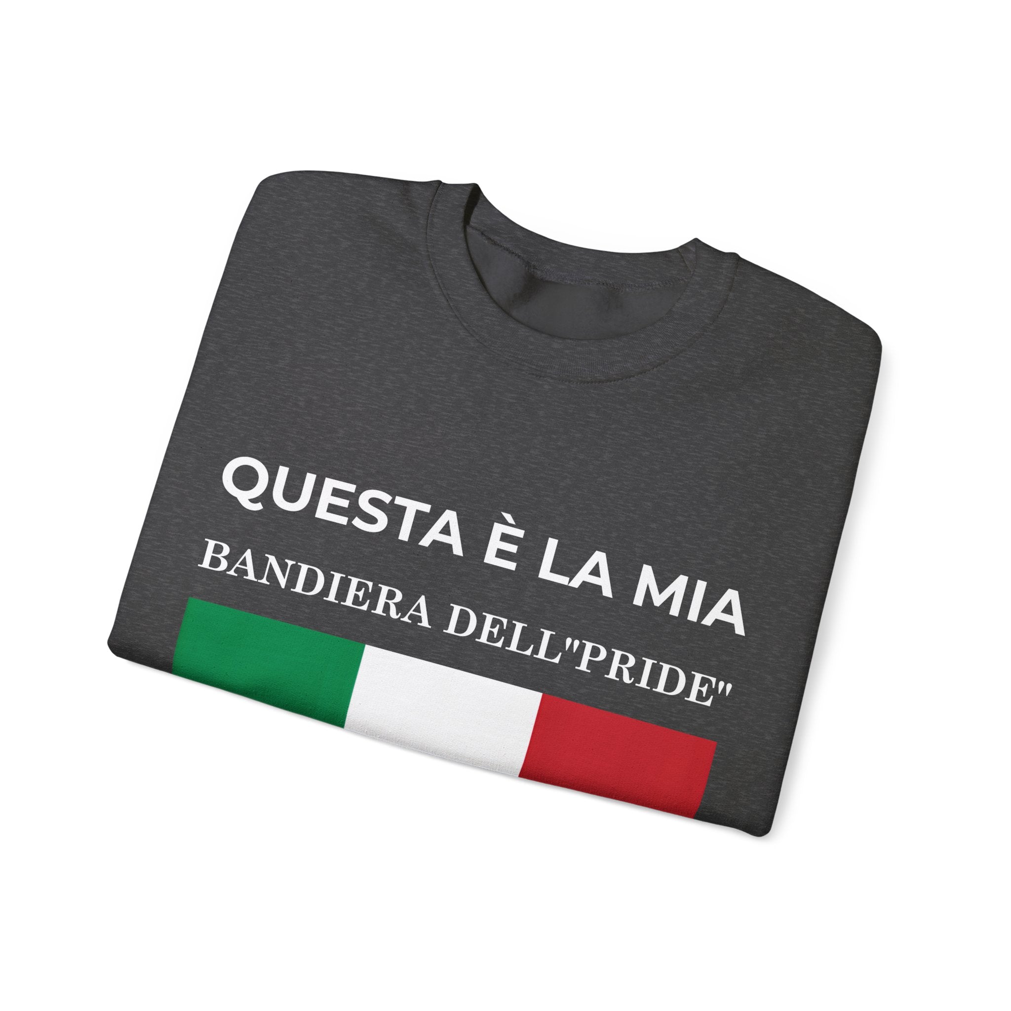 Italian Pride Flag Crewneck Sweatshirt, Comfortable Unisex Sweatshirt, Italian Pride Gift, Casual Everyday Wear - Mega Movement