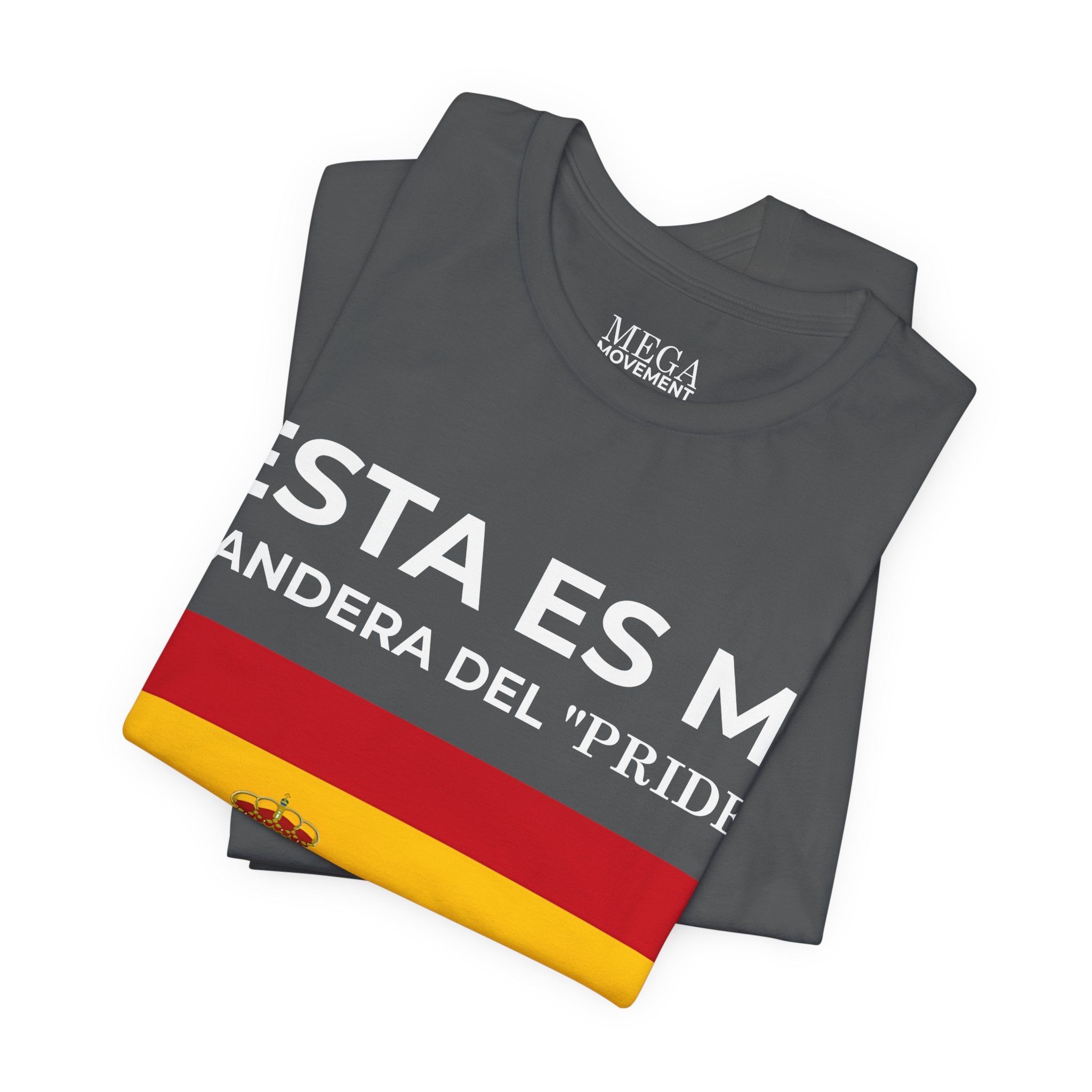 Spanish Pride Flag Tee, Unisex Short Sleeve Shirt, Festival Outfit, Celebration Wear, Casual Tee - Mega Movement