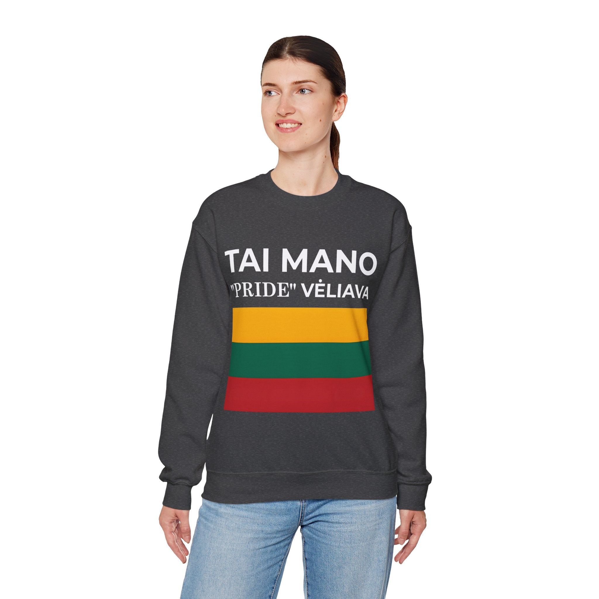 Lithuanian Pride Crewneck Sweatshirt | Unisex Casual Wear, Cozy Fashion, Statement Sweater - Mega Movement