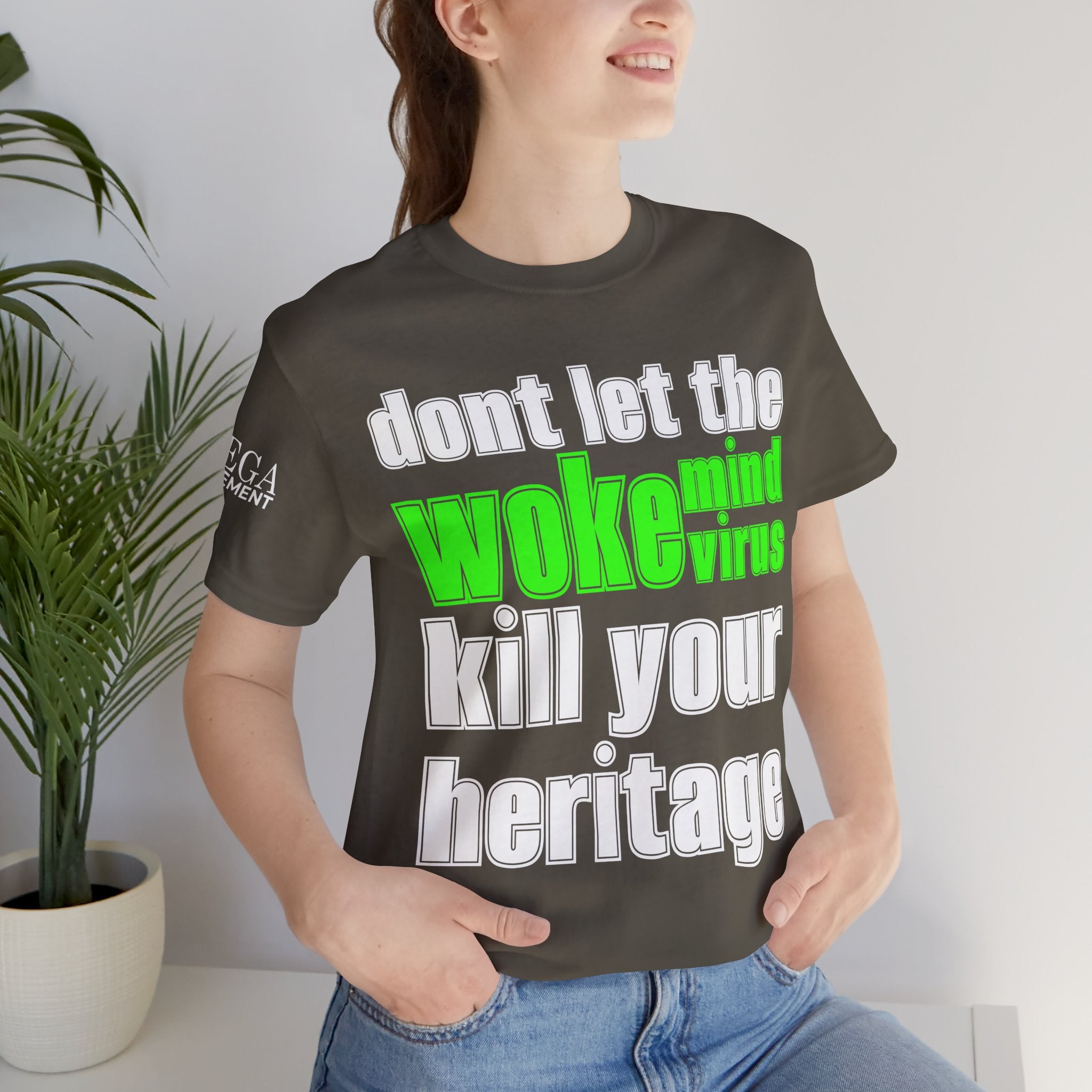 Woke Mind Virus Tee, Unisex Jersey Tee, Funny Statement T-Shirt, Gift for Activists, Casual Wear, Heritage Pride Shirt - Mega Movement