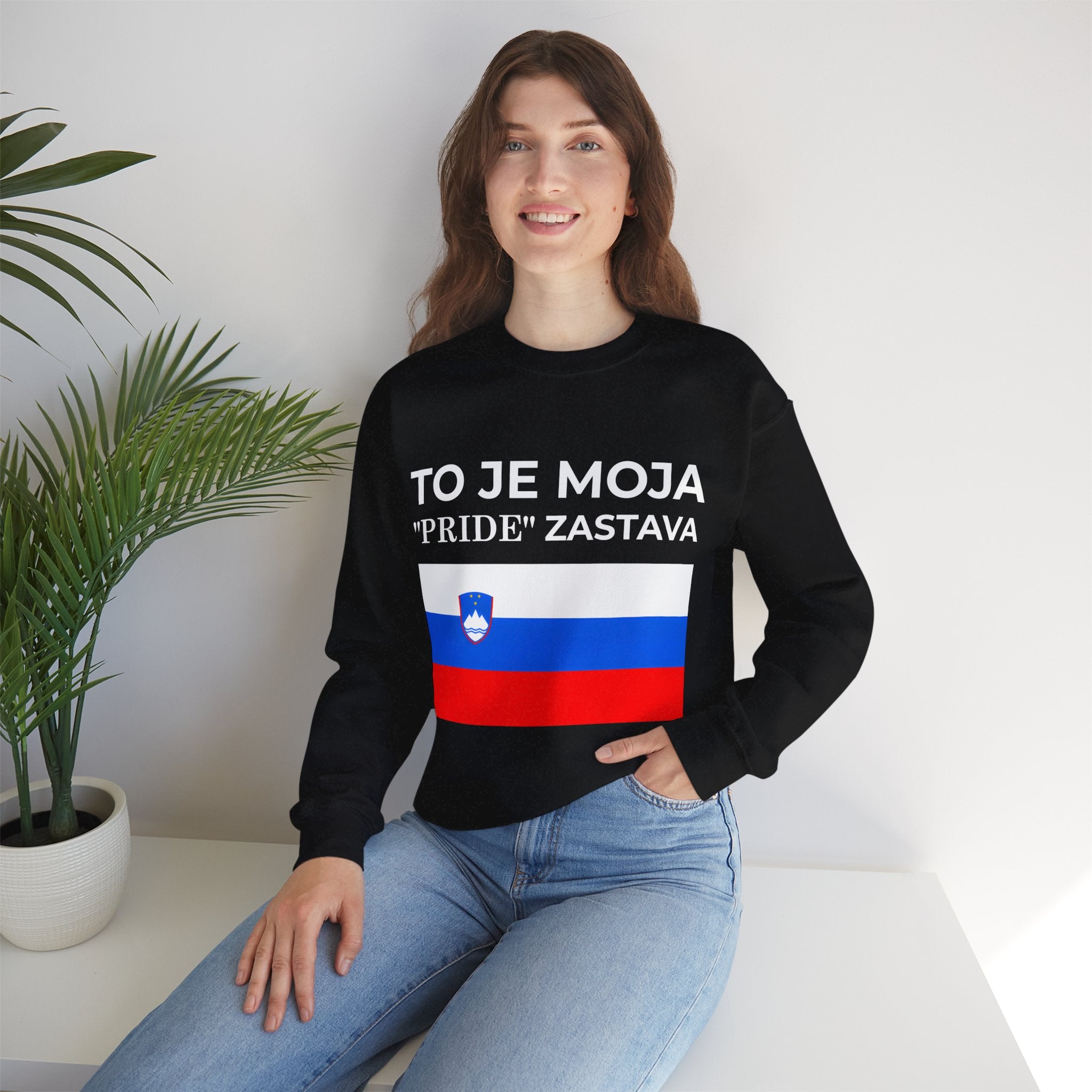 Slovenia Pride Flag Crewneck Sweatshirt, Unisex Sweatshirt, Colorful Pride Celebration - Mega Movement