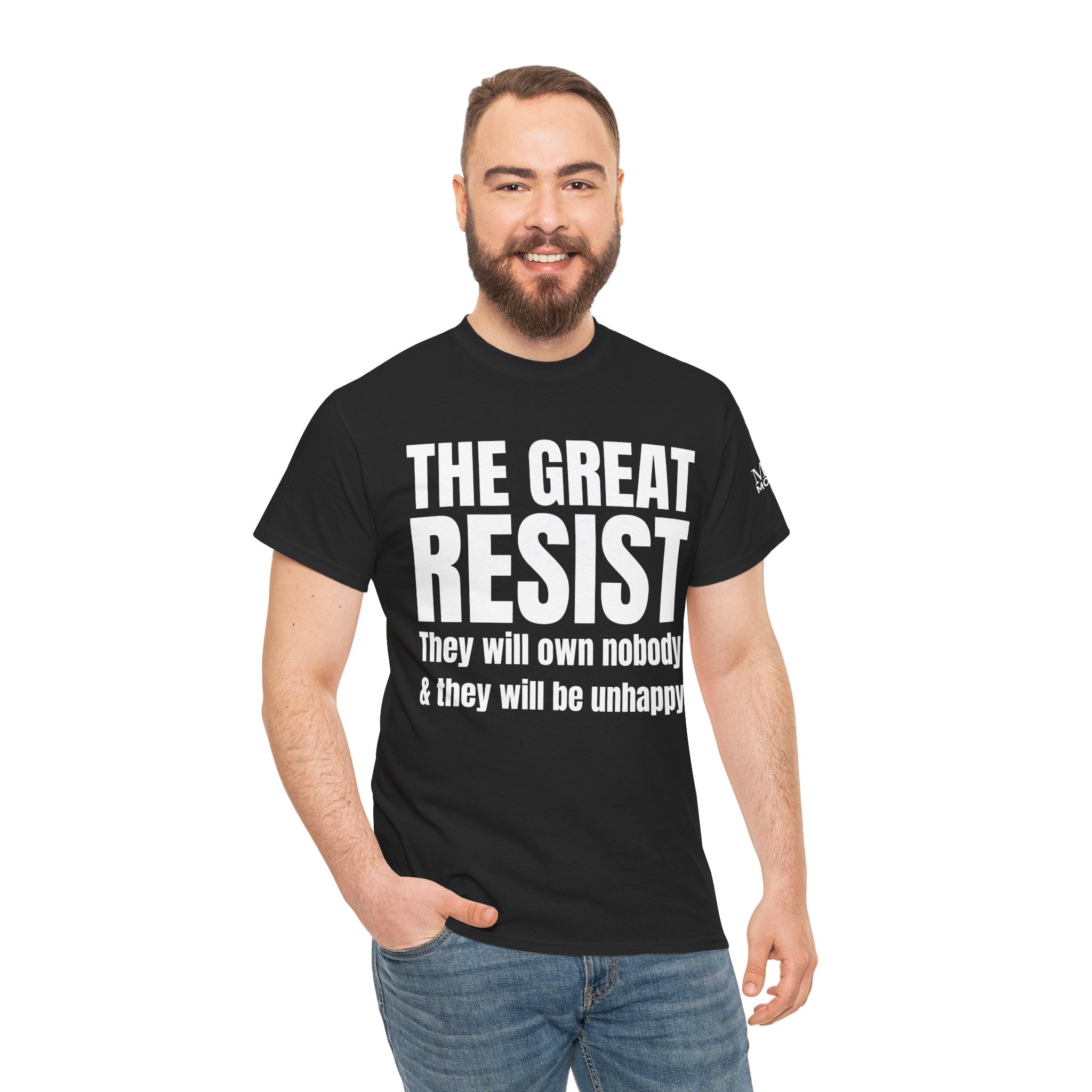 The Great Resist Casual Unisex Heavy Cotton Tee – Stand Against the W.E.F. Agenda - Mega Movement