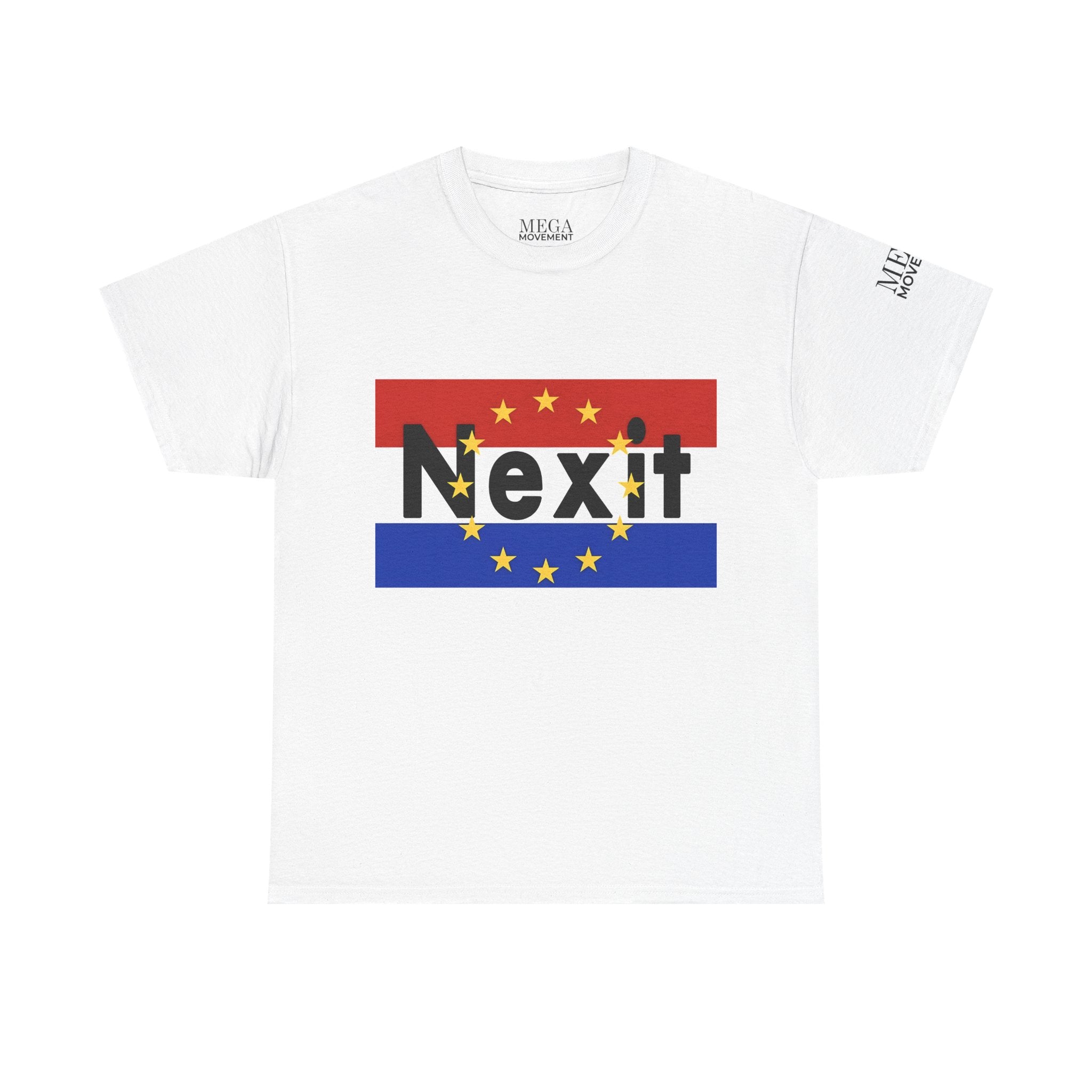 Nexit Unisex Heavy Cotton Tee - Casual Wear, Political Statement, Gift for Activists, Comfortable Everyday Tee - Mega Movement
