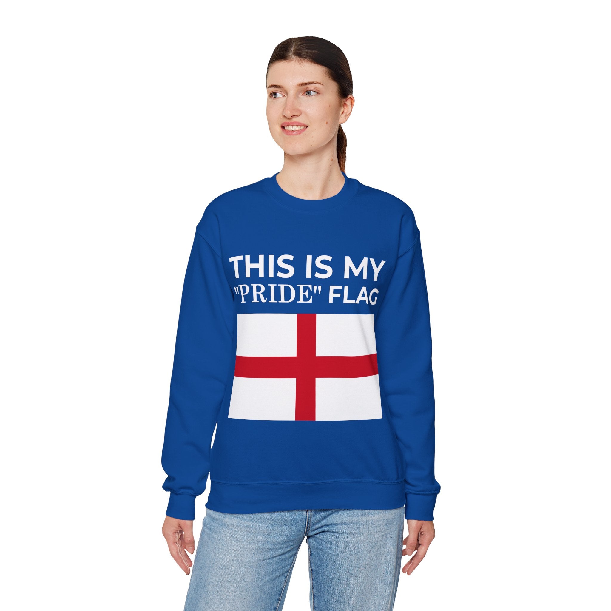 English Pride Flag Sweatshirt, Unisex Crewneck Sweatshirt, Statement Clothing - Mega Movement