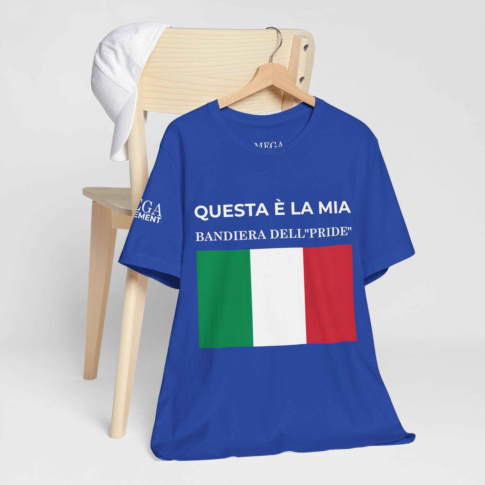 Italian Pride Flag Tee, Unisex Short Sleeve Shirt for Patriots, Patriot Apparel, Casual Wear, Gift Idea