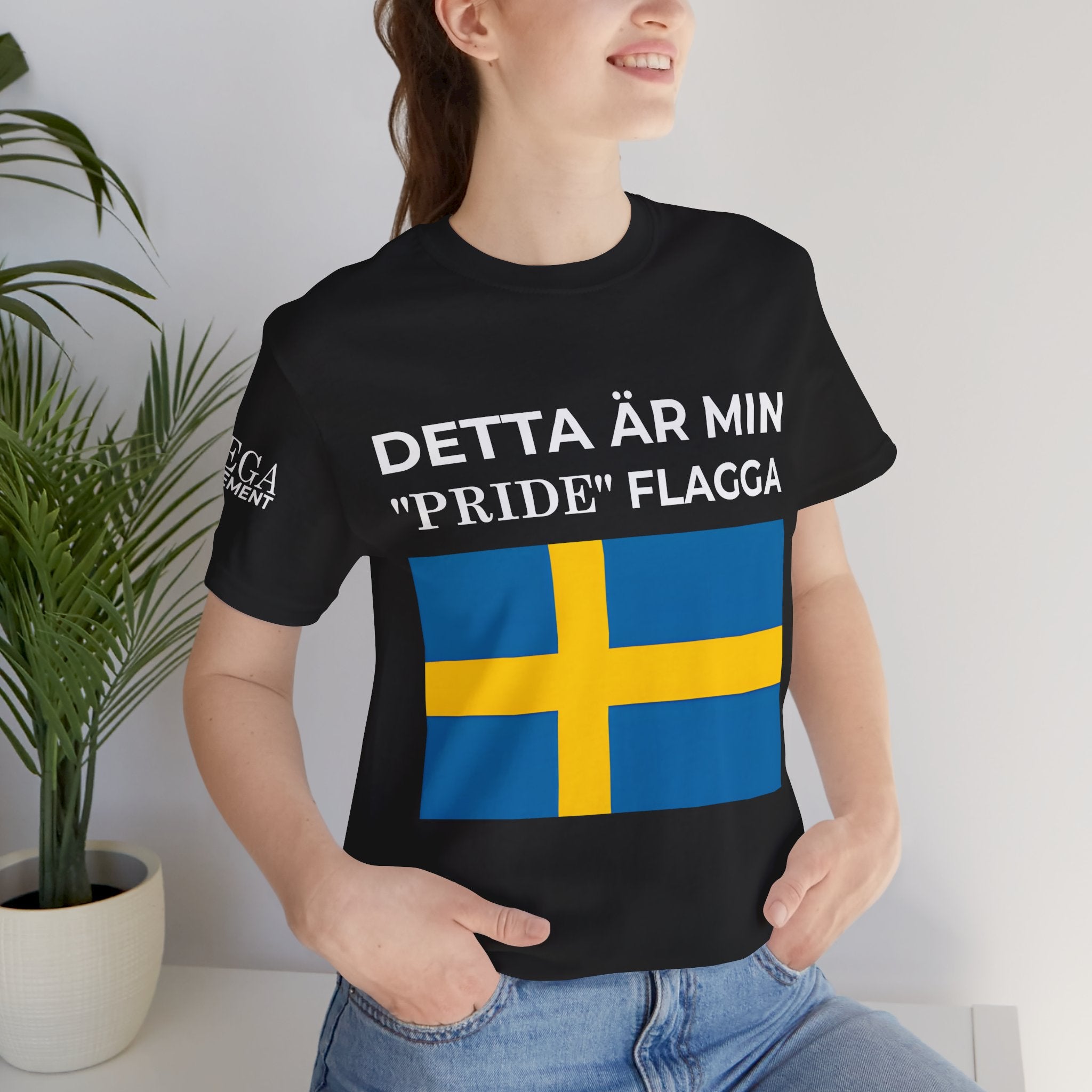 Swedish Flag Unisex Jersey Tee, Casual T-Shirt, Gifts for Sweden Lovers, Summer Style, Travel Apparel, National Day Wear - Mega Movement