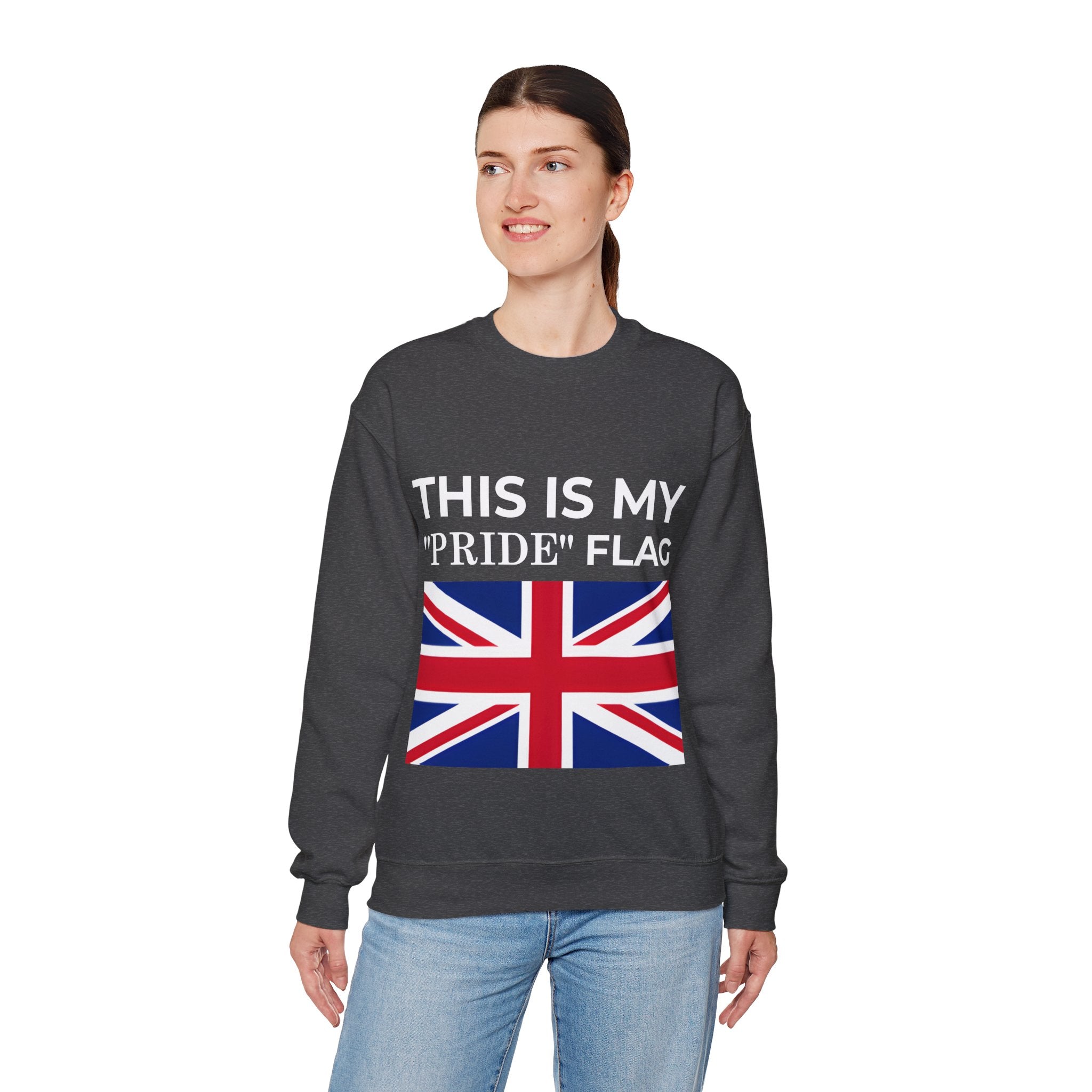 British Pride Flag Crewneck Sweatshirt, Unisex Sweatshirt, Pride Merchandise, Casual Wear - Mega Movement