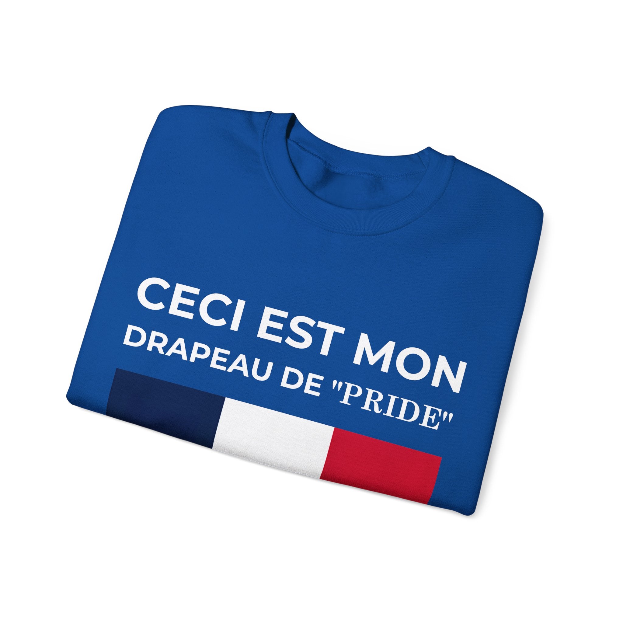French Pride Flag Crewneck Sweatshirt - Unisex Heavy Blend™ Sweatshirt, Comfortable Casual Wear - Mega Movement