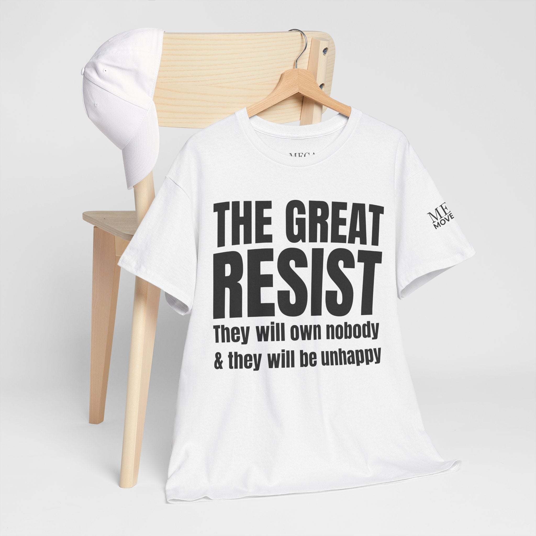 The Great Resist Casual Unisex Heavy Cotton Tee – Stand Against the W.E.F. Agenda - Mega Movement