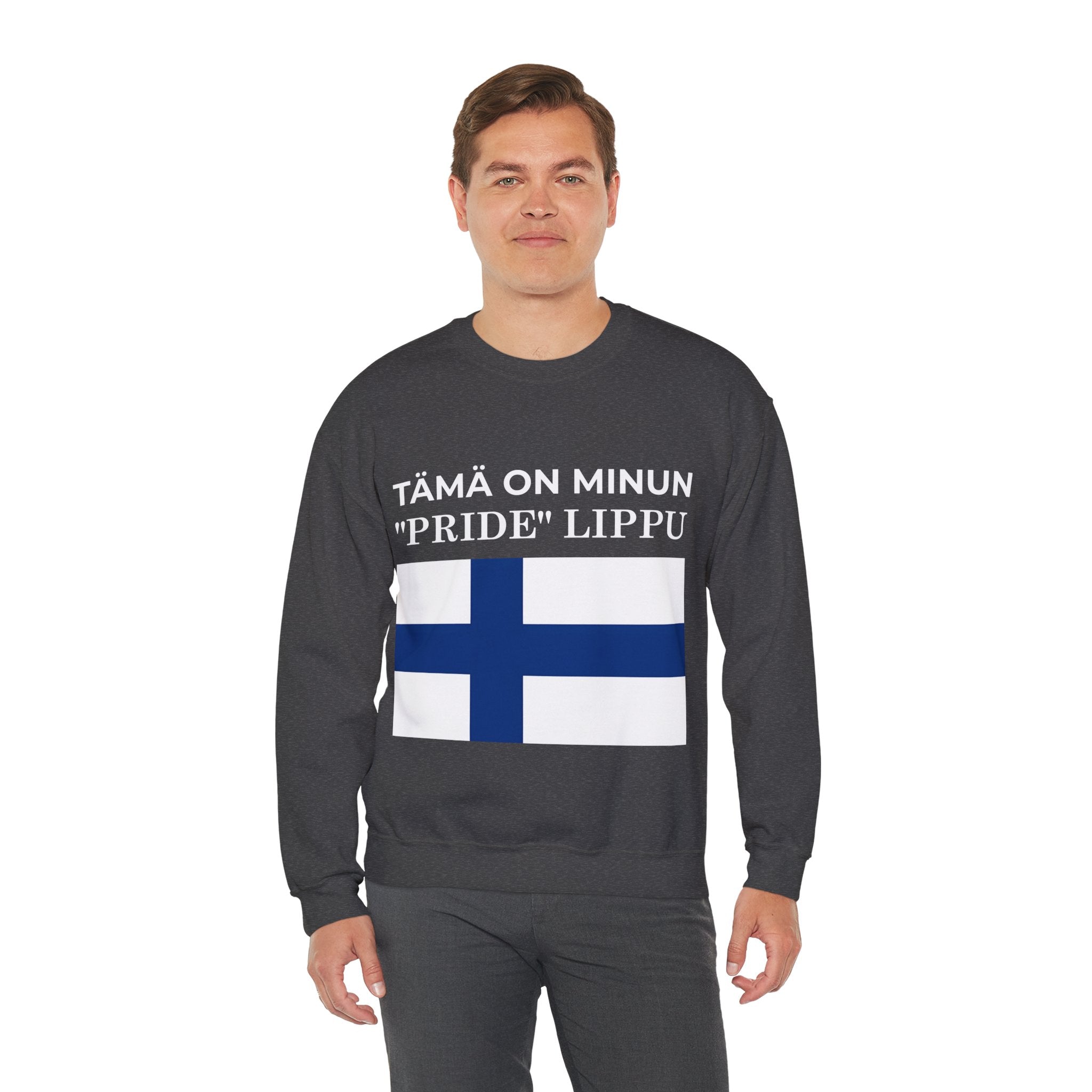 Finnish Pride Crewneck Sweatshirt, Unisex Sweatshirt, Pride Clothing, Comfortable Fashion - Mega Movement