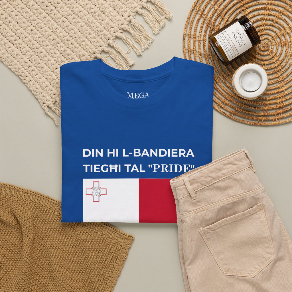 Malta Flag "Din Hi l-Bandiera Tieghi Tal 'Pride'" T-Shirt ( Small Print )
